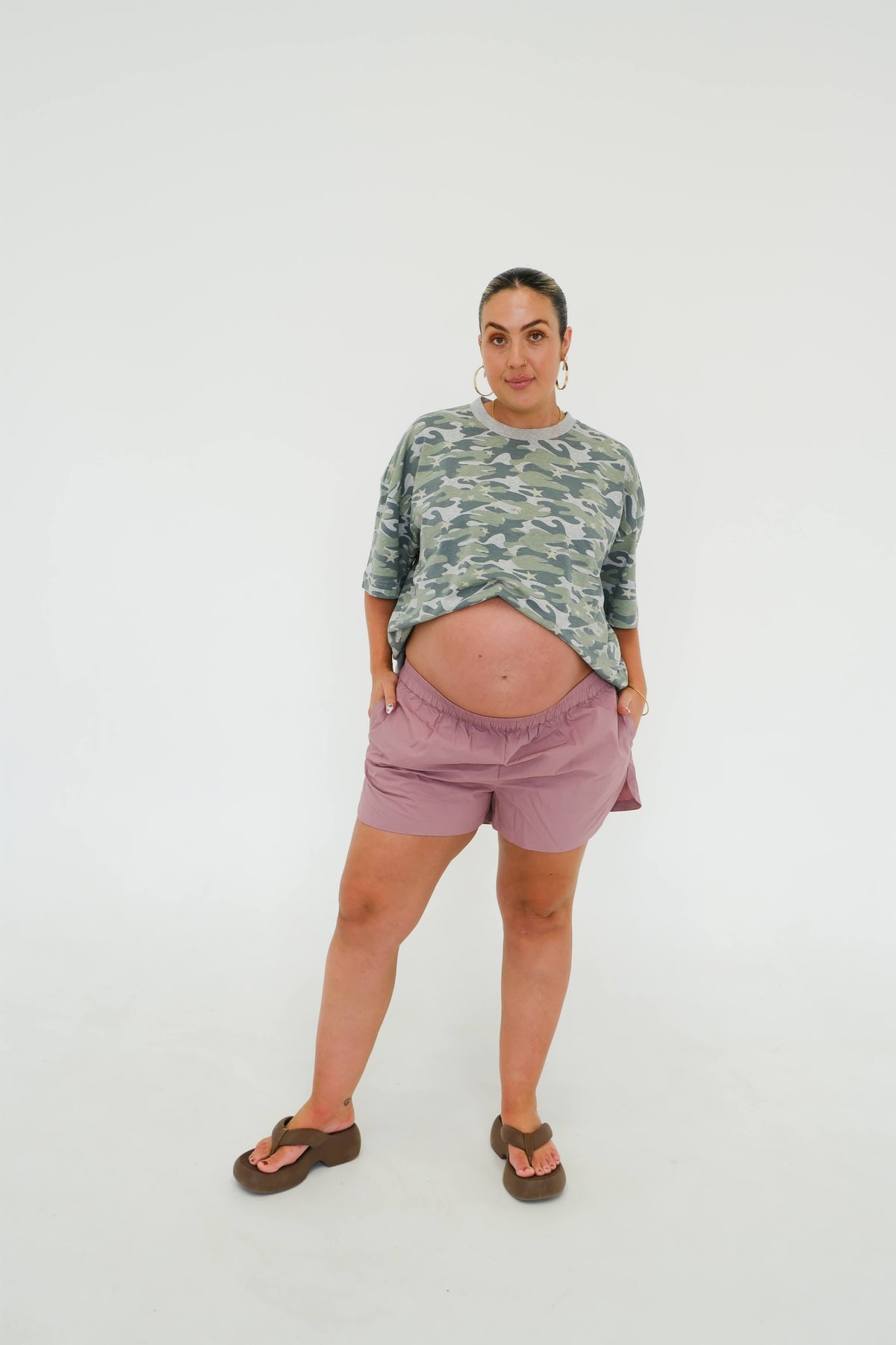 PRE-ORDER By Billie - Womens Oversized Tee Camo Star