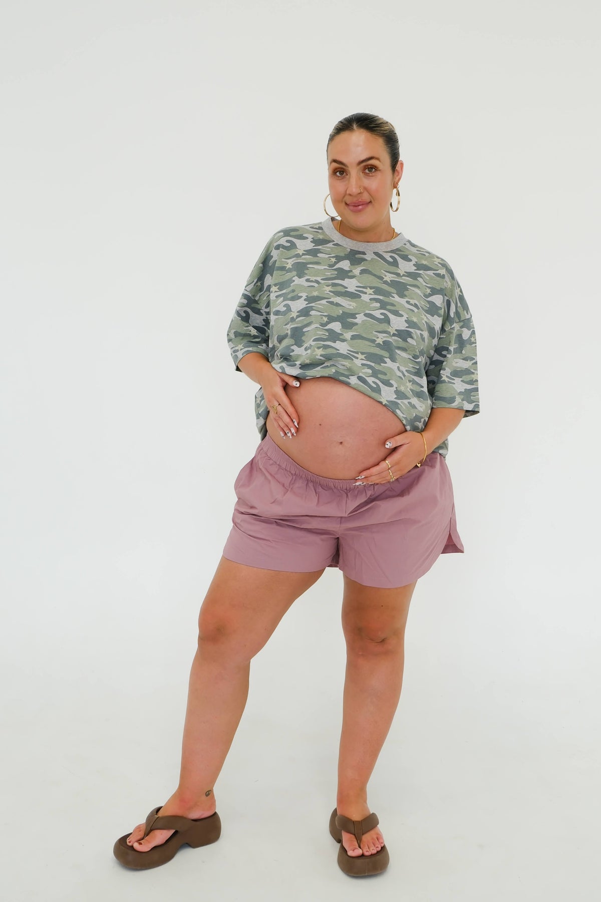 PRE-ORDER By Billie - Womens Oversized Tee Camo Star