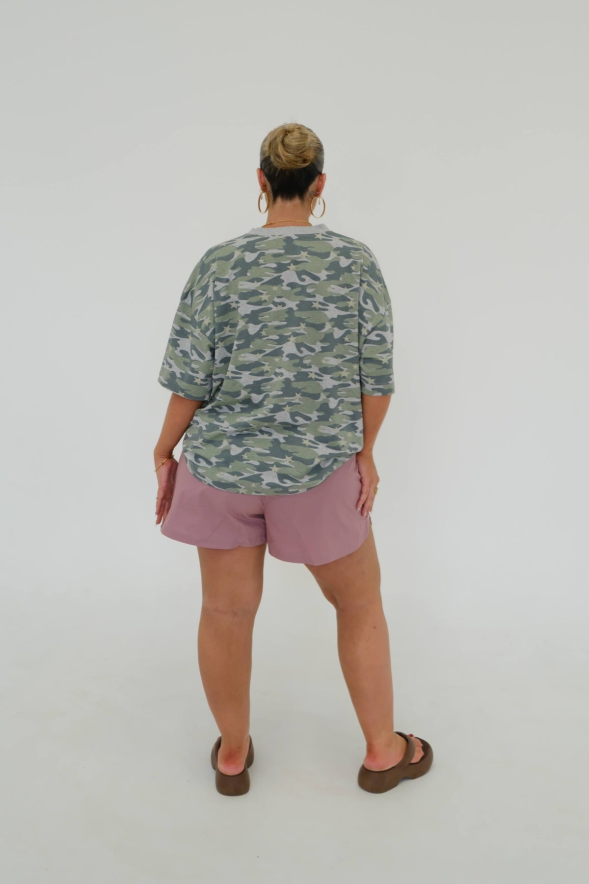 PRE-ORDER By Billie - Womens Oversized Tee Camo Star