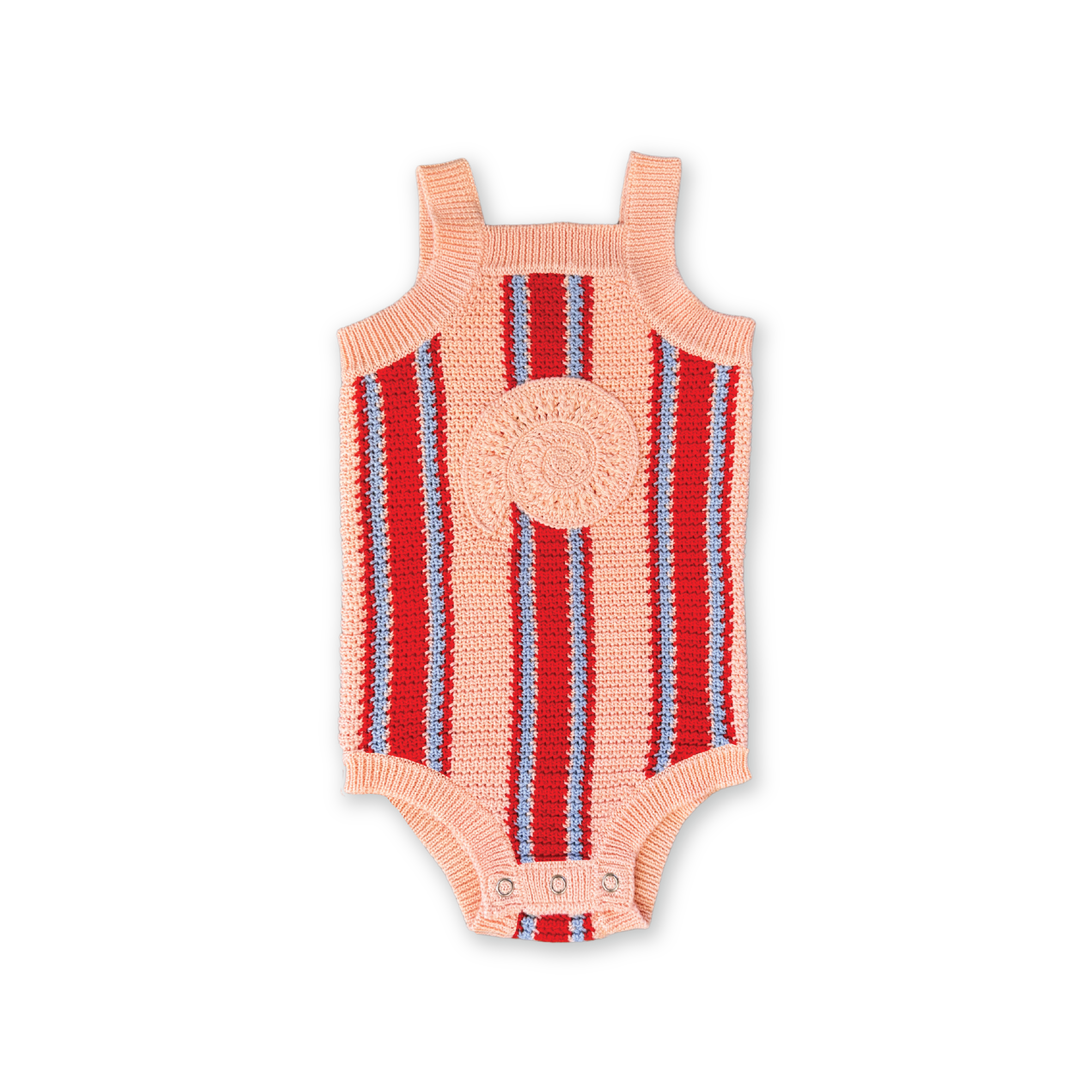 Grown - Organic Island Stripe Shell Singletsuit