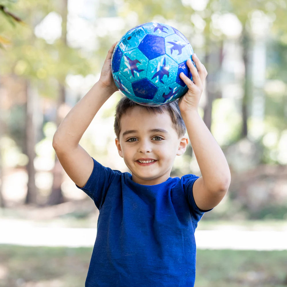 Crocodile Creek - Glitter Soccer Ball Shark City (Size 3)