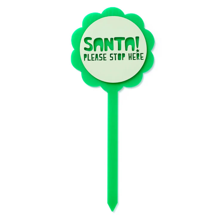 Hello Kit Co - Santa Stop Here Stake