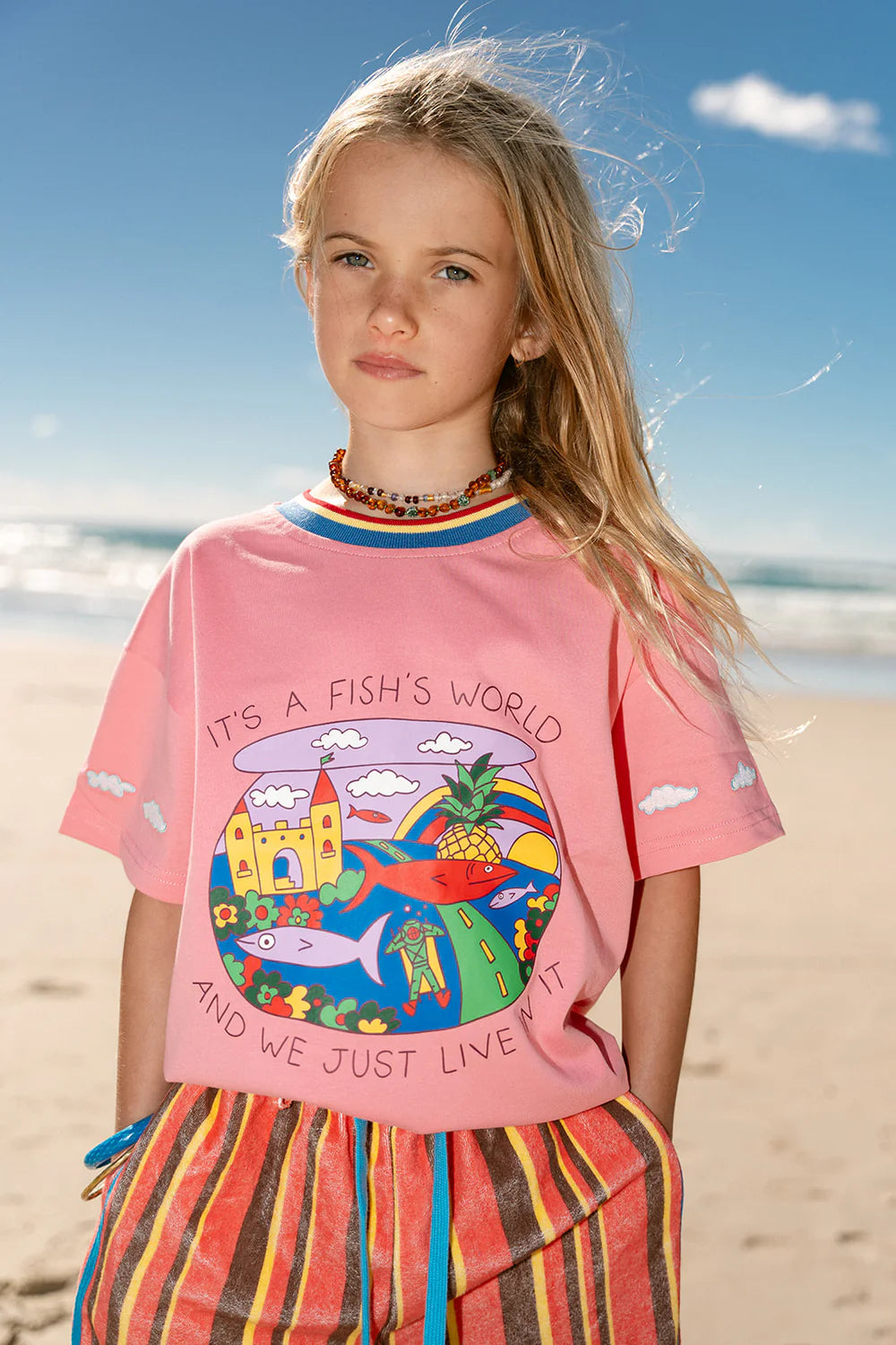Spicy Dugong - Fish Life Tee Pink