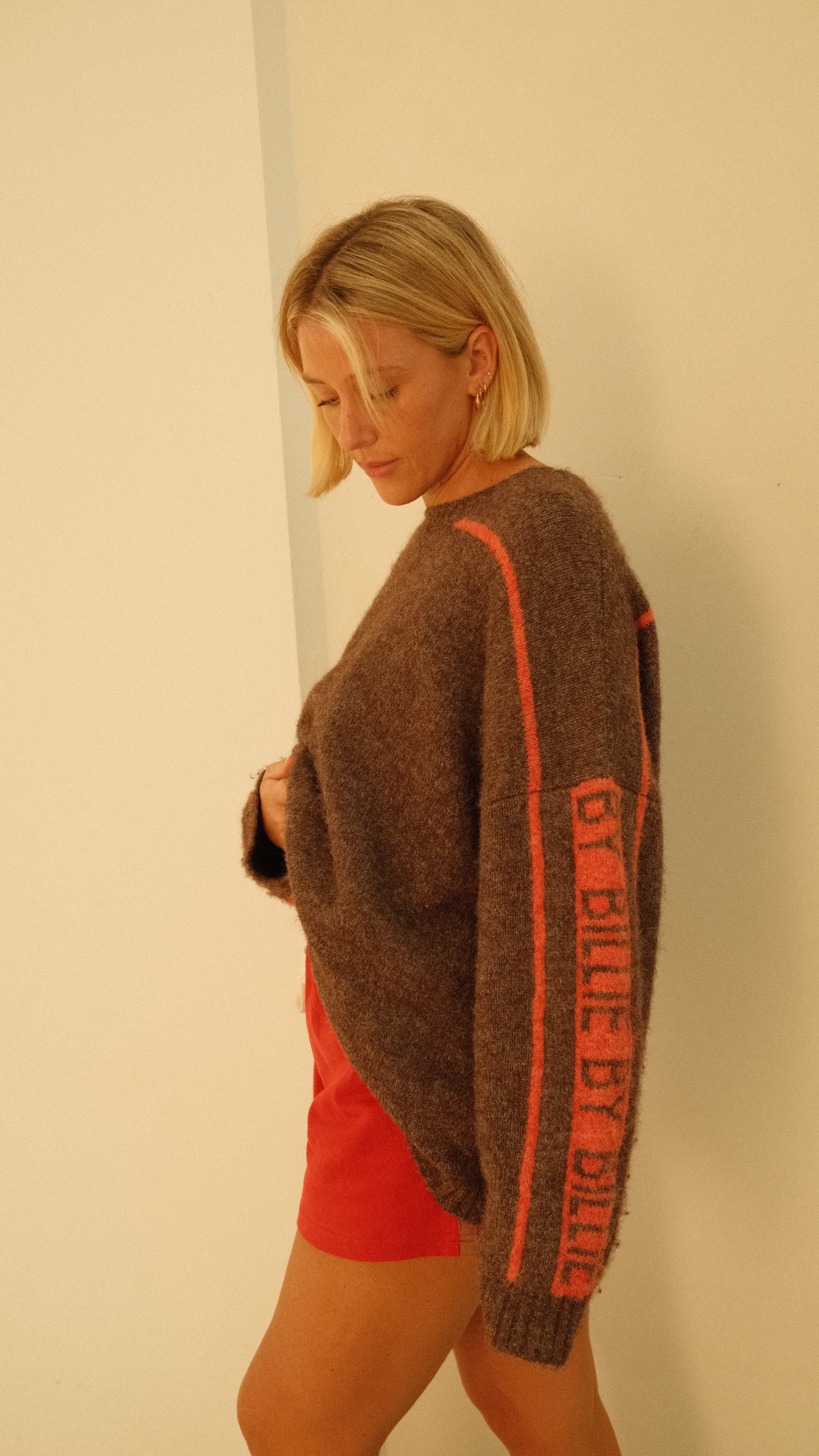 By Billie - By Billie Knit Brown/Cherry Tomato