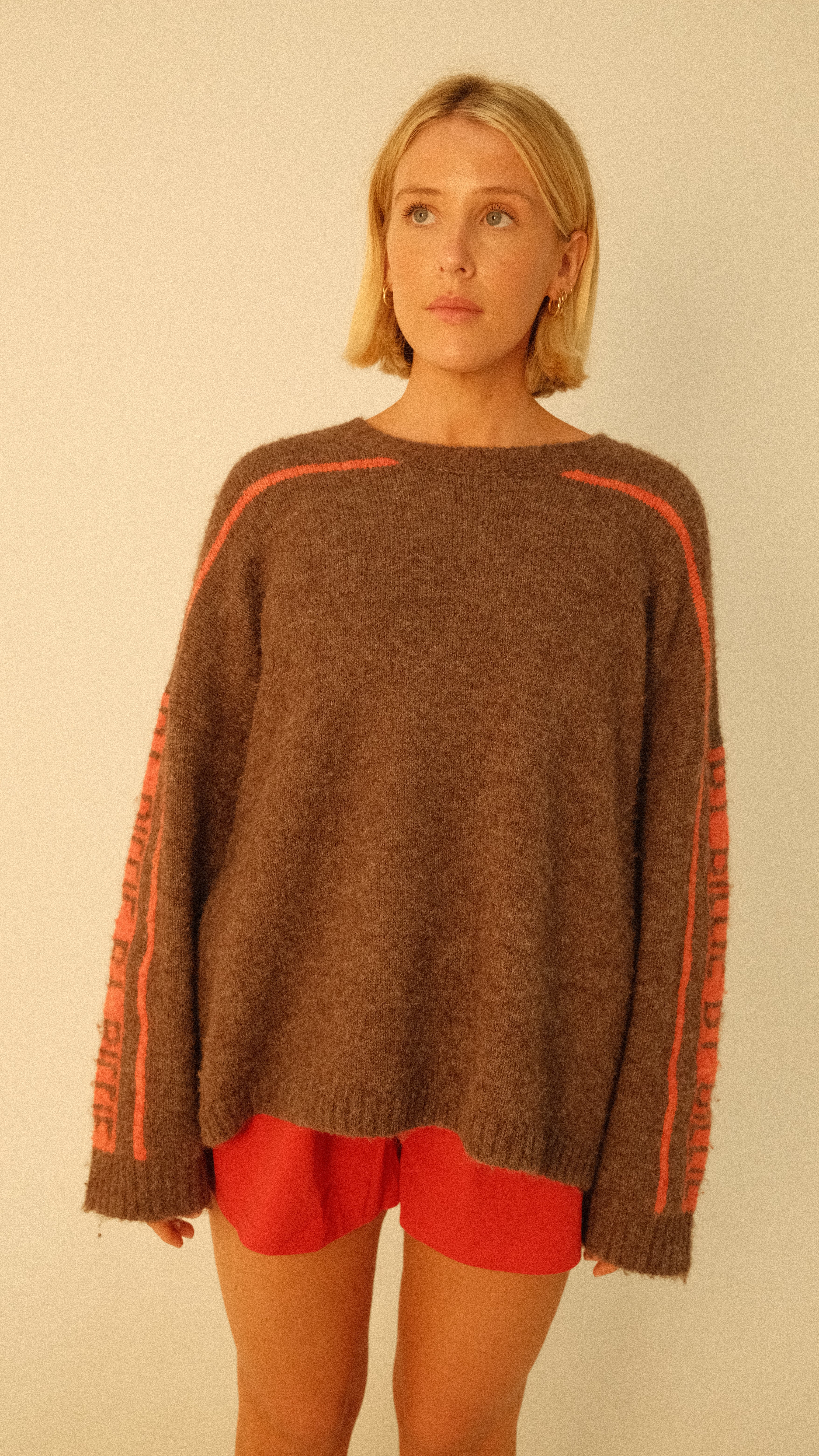 By Billie - By Billie Knit Brown/Cherry Tomato