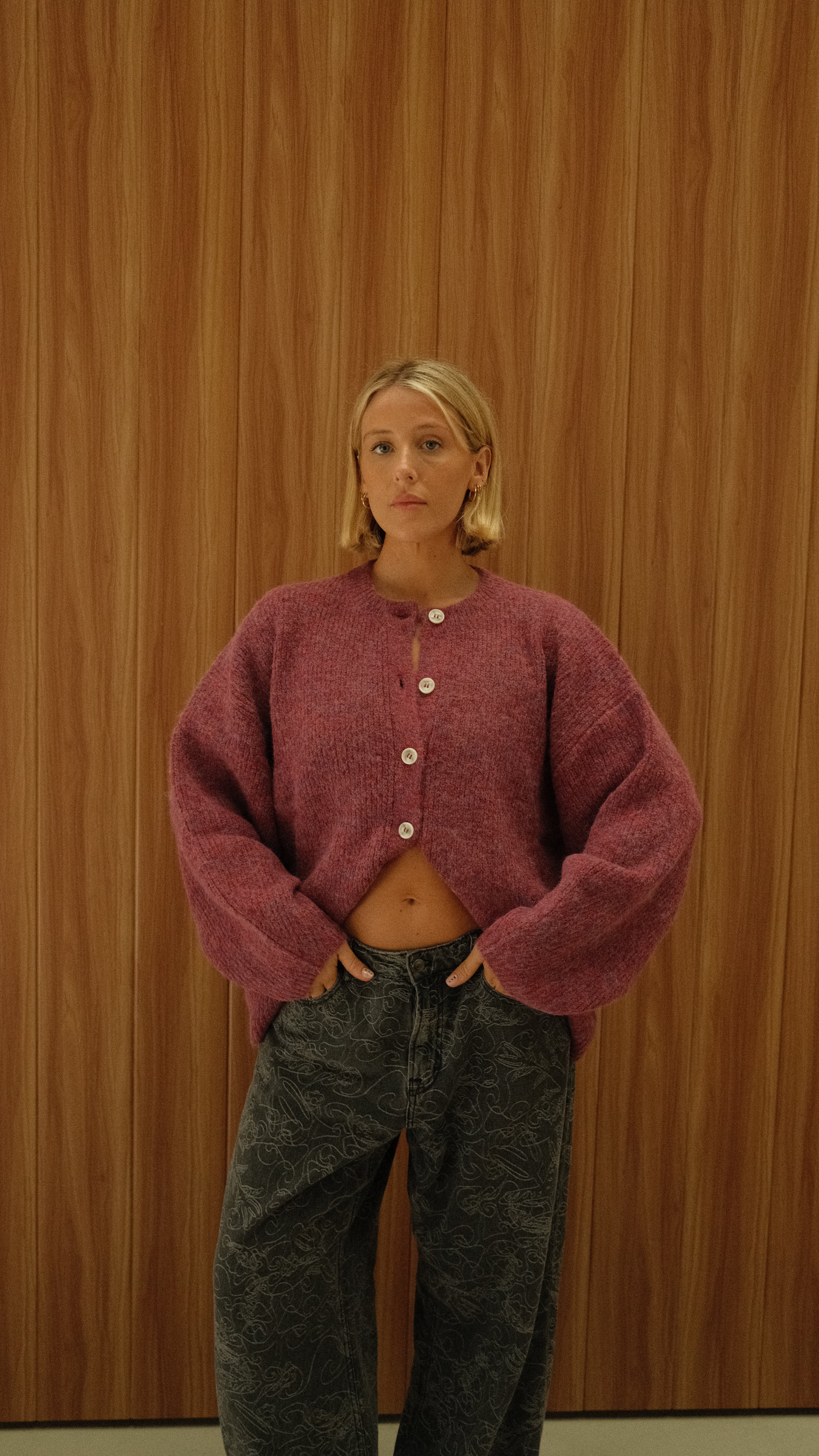 By Billie - Sienna Knit Cardigan Grape