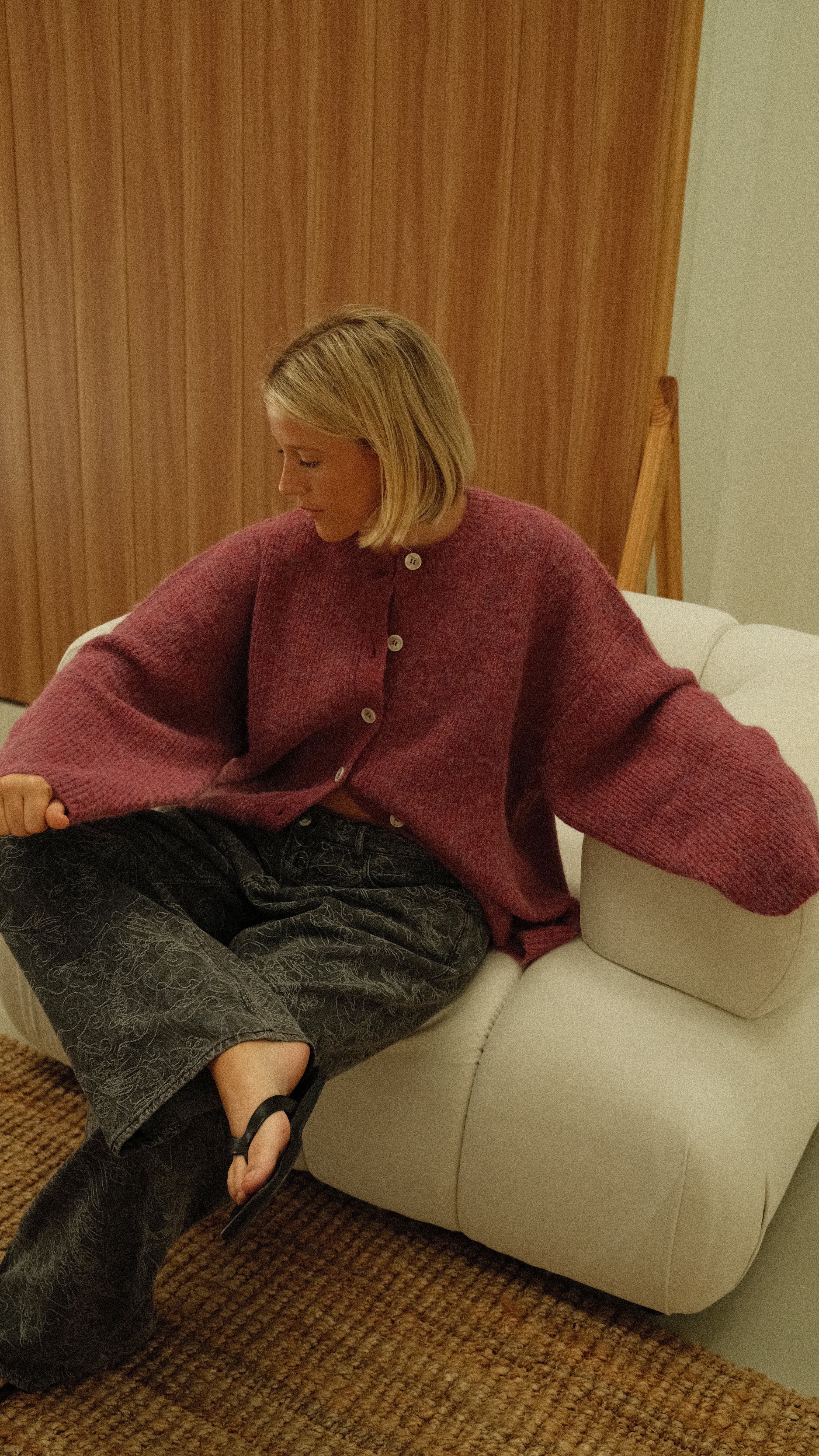 By Billie - Sienna Knit Cardigan Grape
