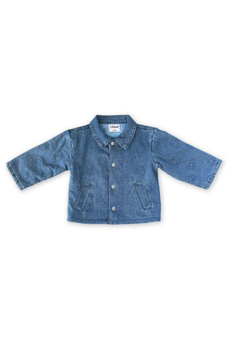 Grown - Quilted Swirl Denim Jacket