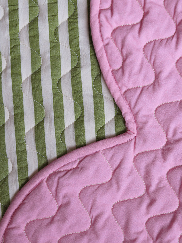 Mosey Me Pistachio Seersucker Playmat flatlay