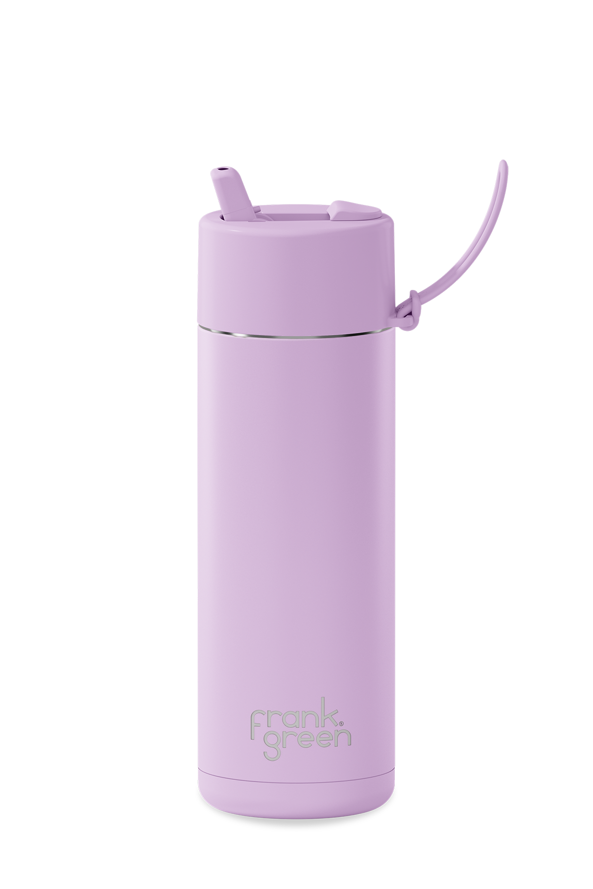 Frank Green - Ceramic Reusable Bottle 595ml 20oz Flip Straw Lid Lilac Haze