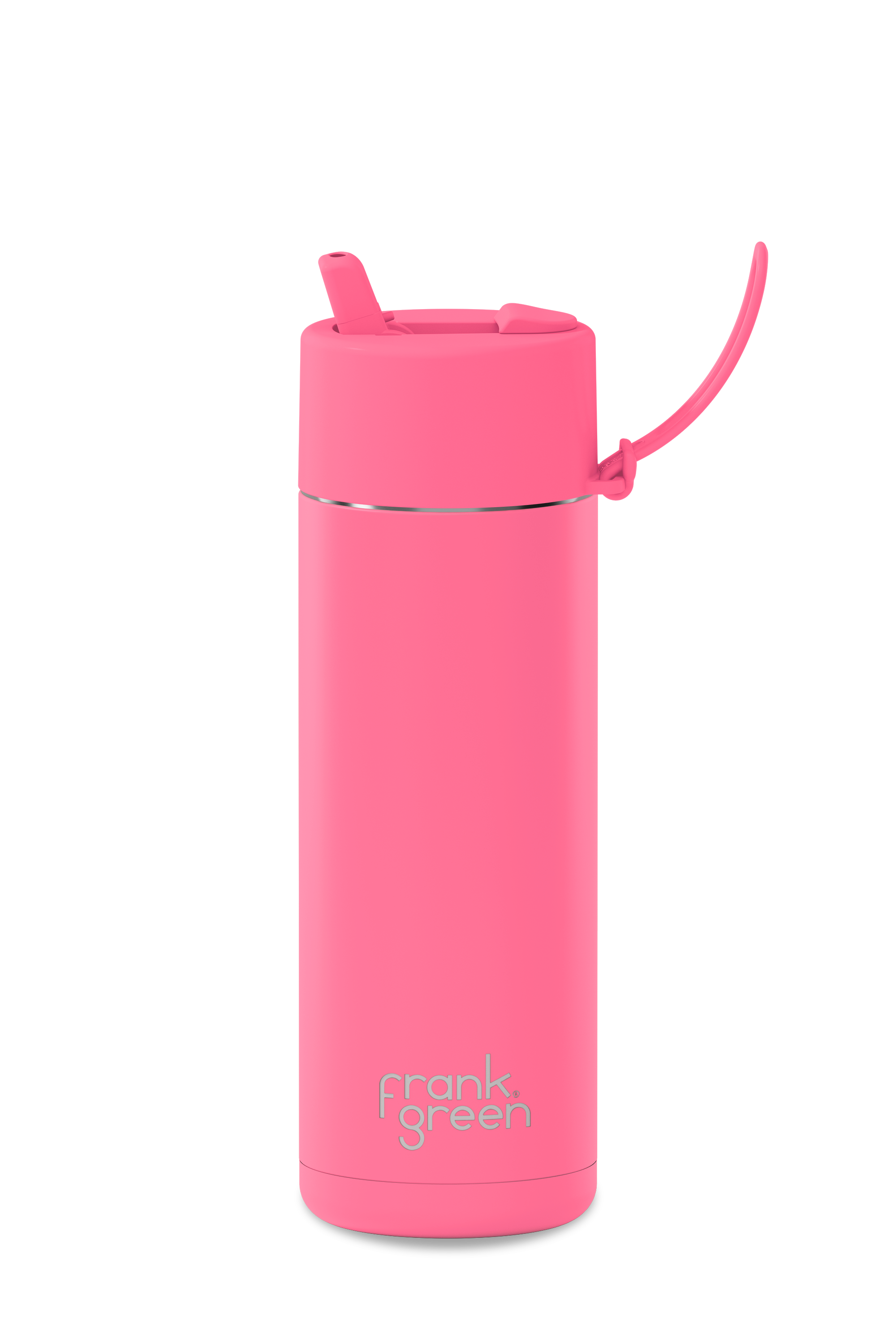 Frank Green - Ceramic Reusable Bottle 595ml 20oz Flip Straw Lid Bubblegum Blast