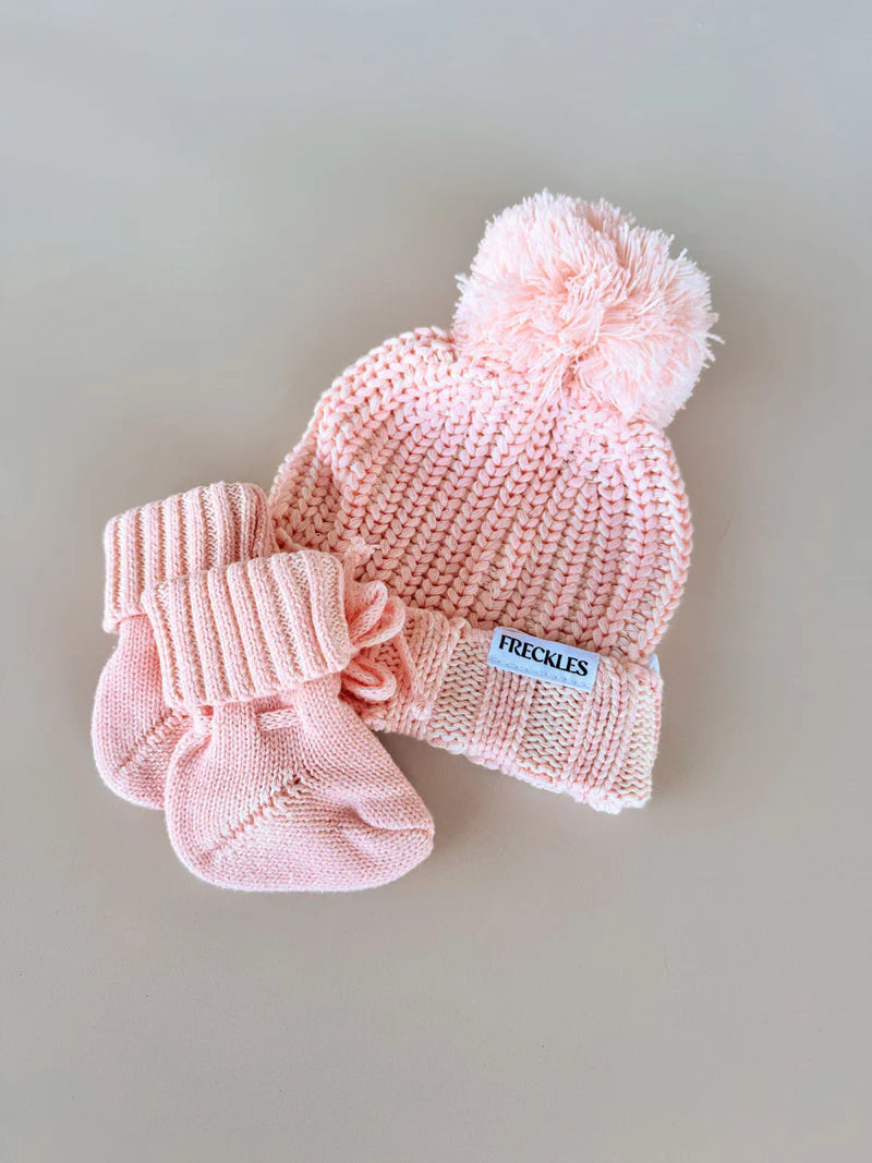 Freckles the Label - Chunky Cotton Booties Sweetpea