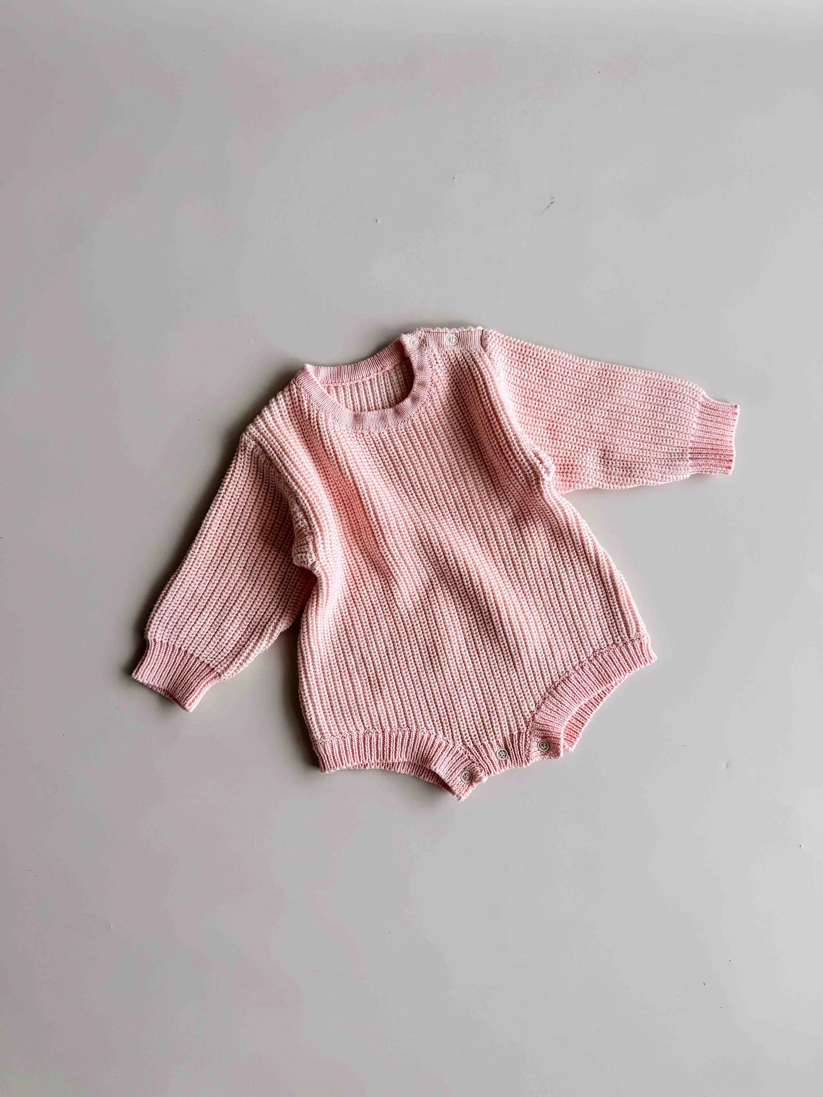 Freckles the Label - Chunky Long Sleeve Romper Sweetpea