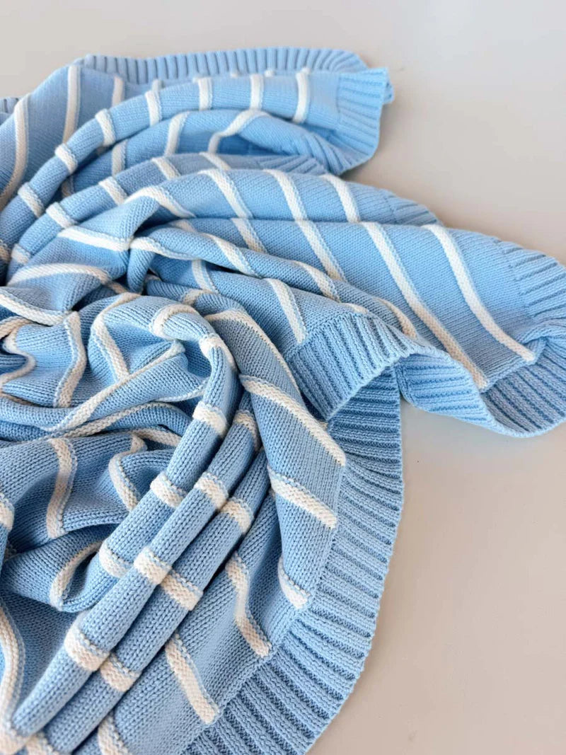 Freckles the Label - Raised Stripe Blanket Arctic