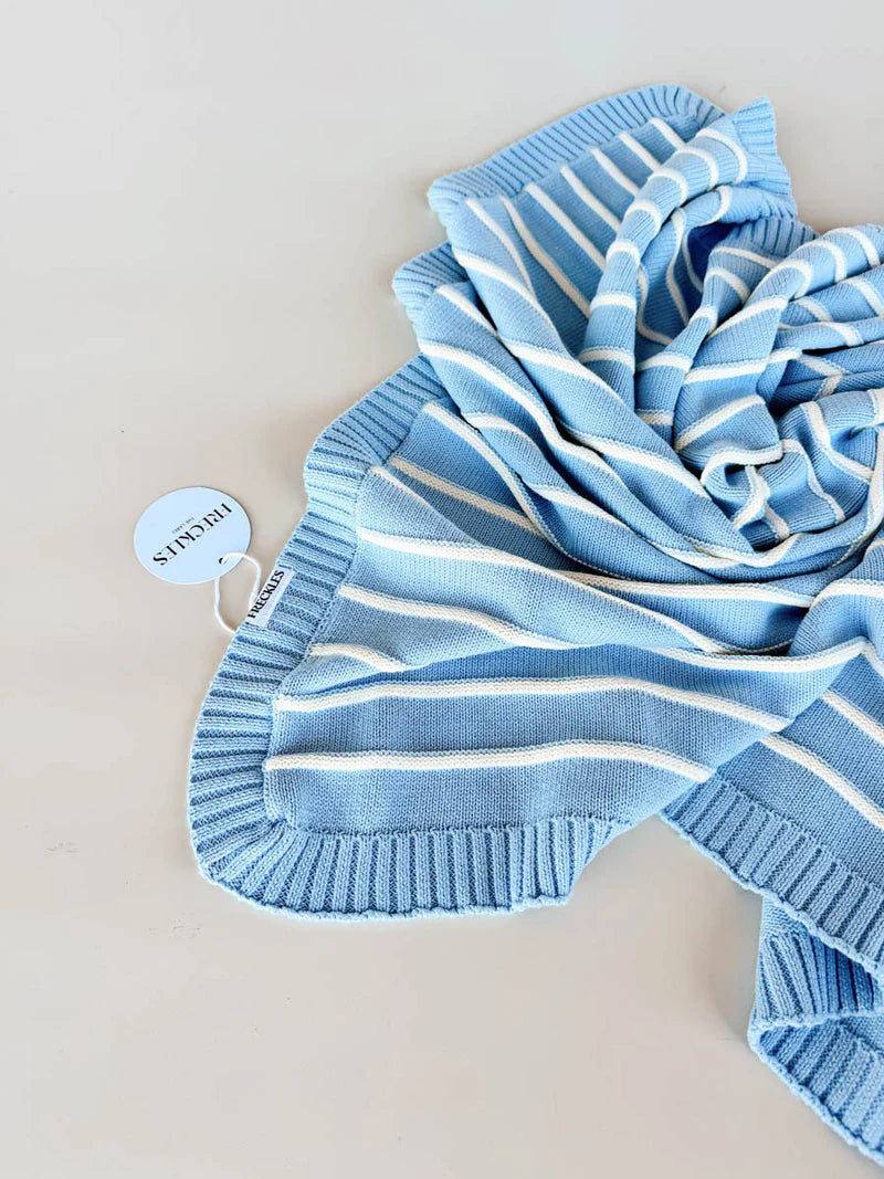 Freckles the Label - Raised Stripe Blanket Arctic
