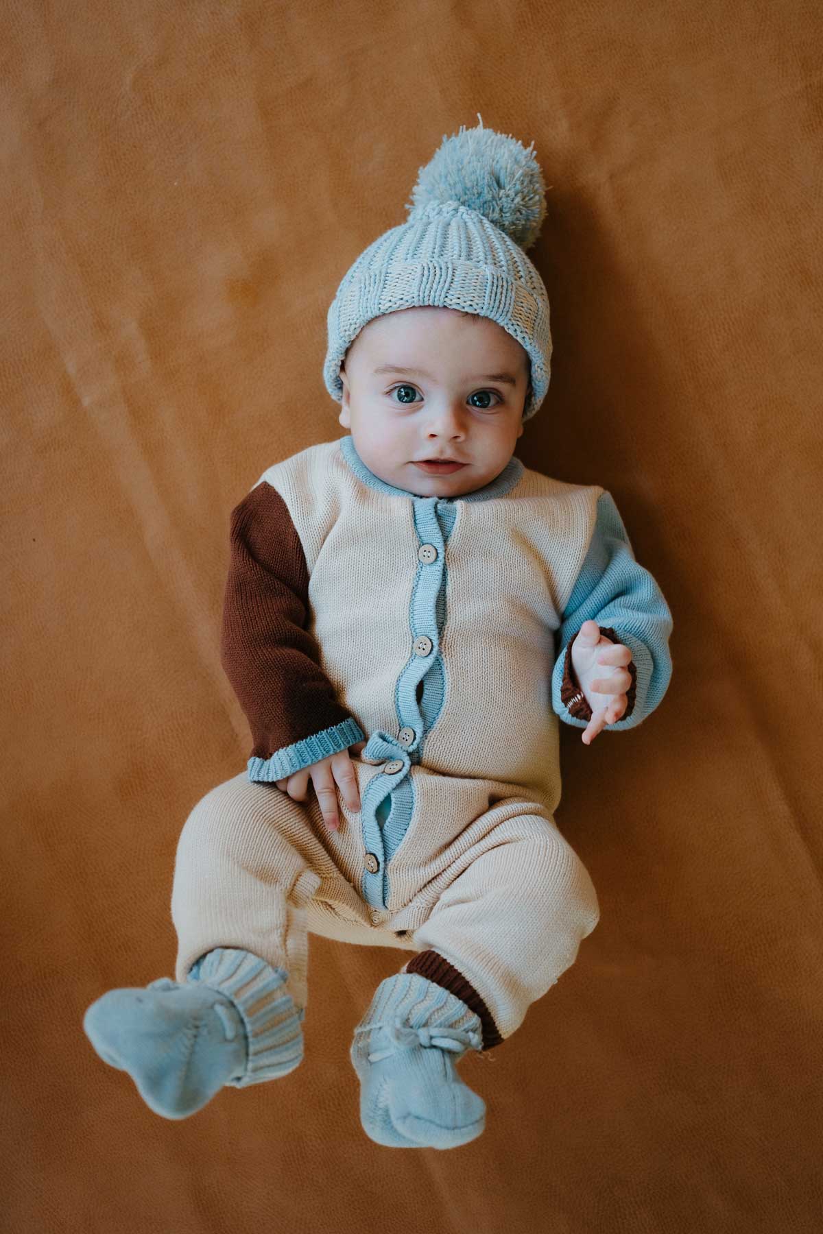 Freckles the Label - Chunky Cotton Booties Sky