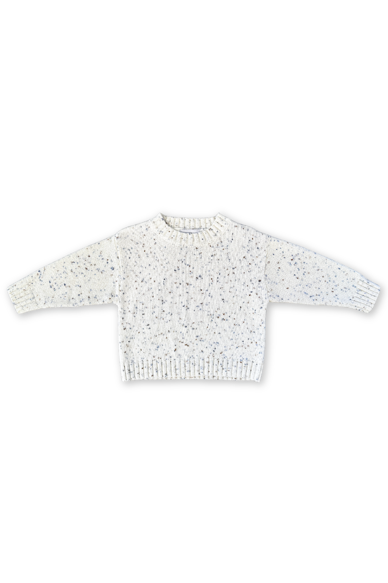 Grown - Organic Funfetti Knit Pull Over Surf - Size 4
