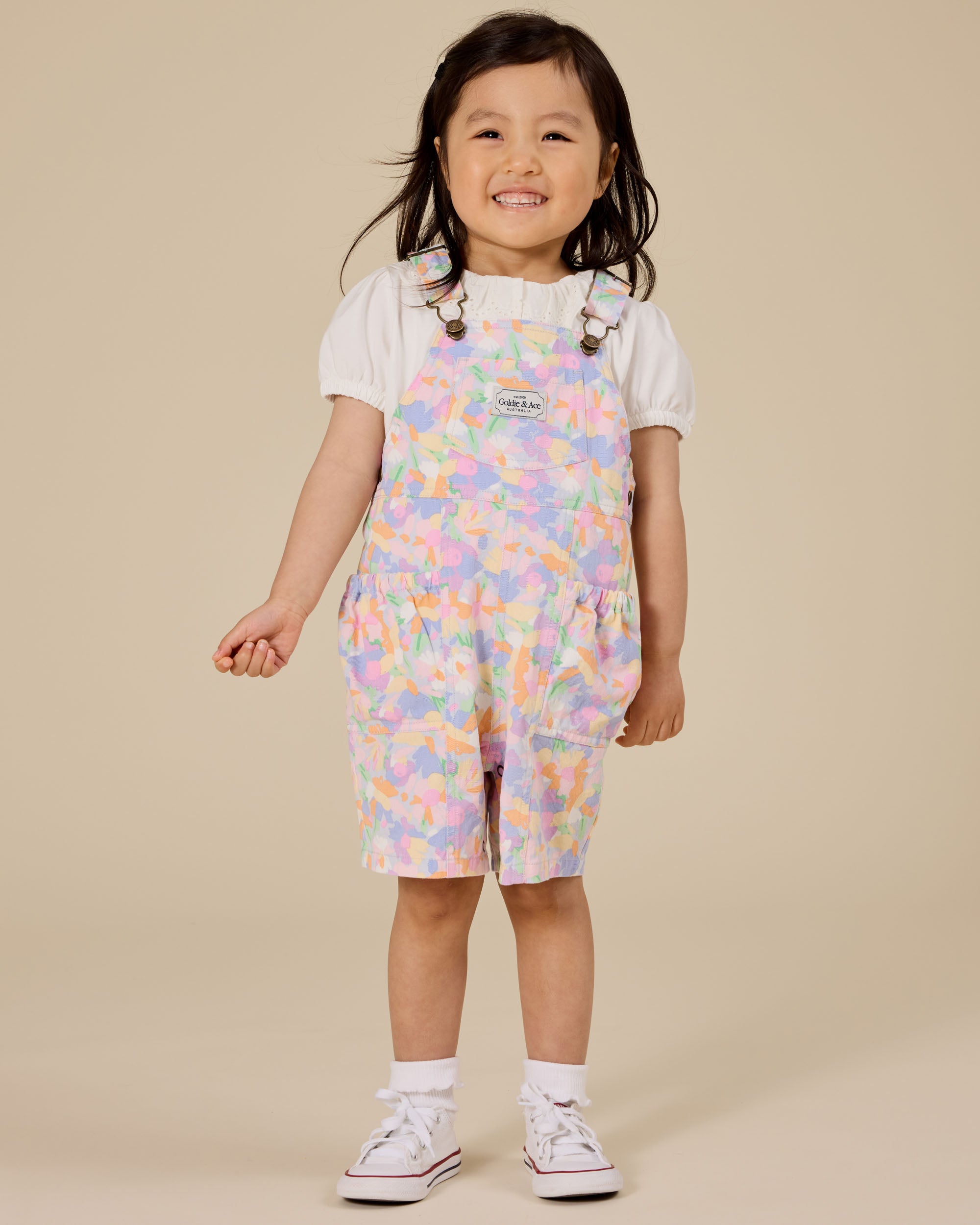Goldie + Ace - Pastel Bouquet James Pocket Overalls