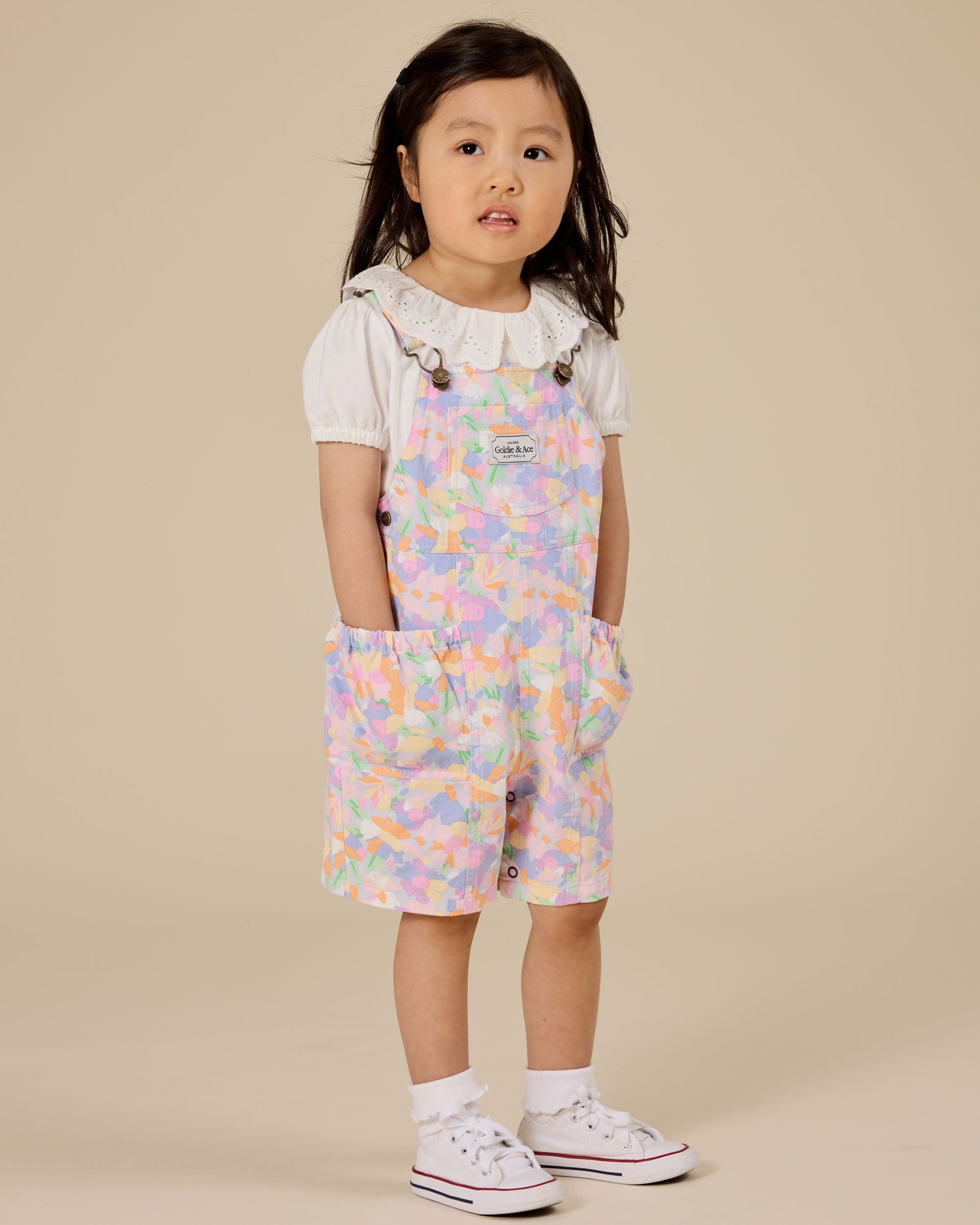 Goldie + Ace - Pastel Bouquet James Pocket Overalls