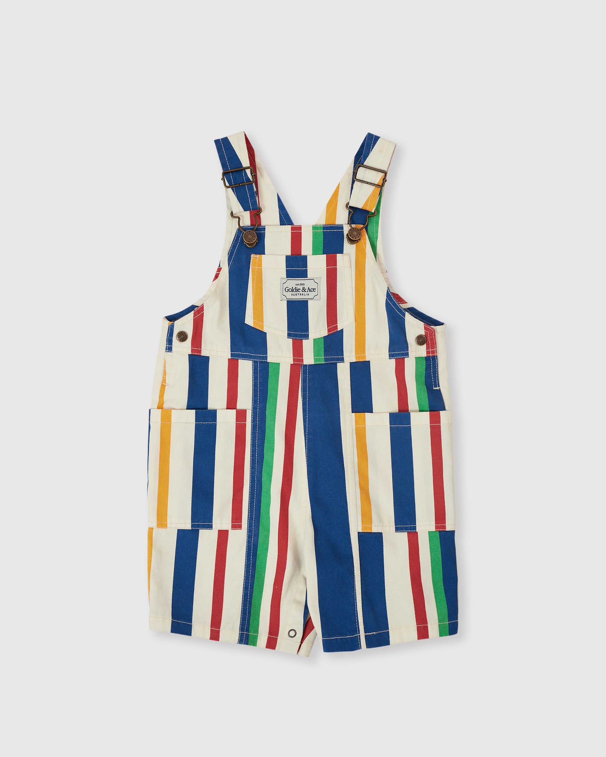 Goldie + Ace - 90's Bold Stripe James Denim Pocket Overalls