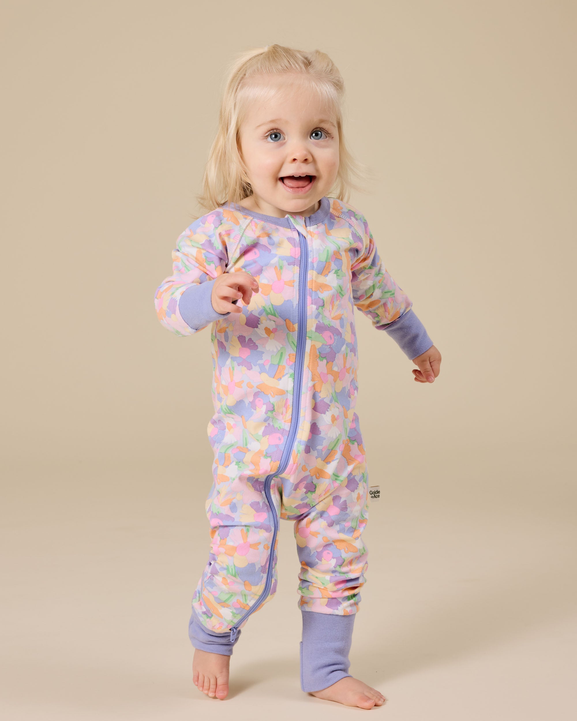Goldie + Ace - Pastel Bouquet Zipsuit