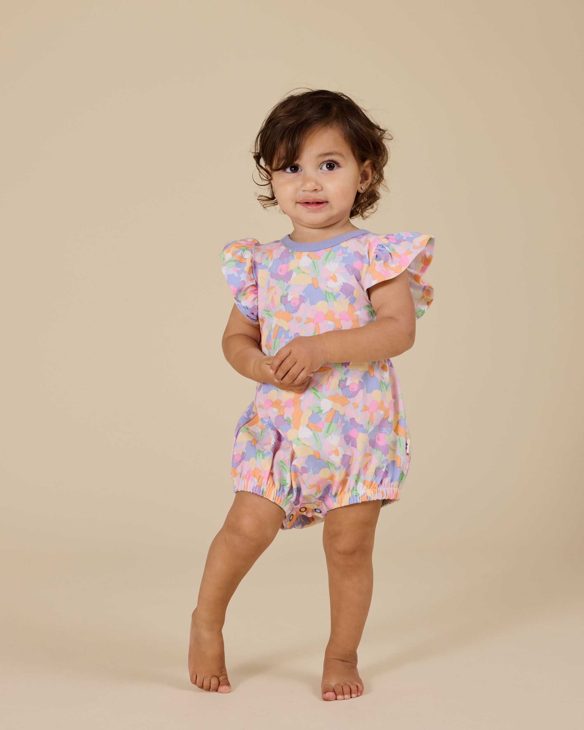 Goldie + Ace - Pastel Bouquet Frill Bubble Romper