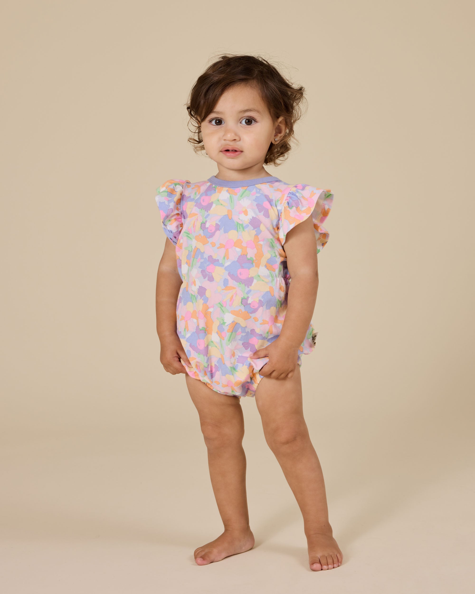 Goldie + Ace - Pastel Bouquet Frill Bubble Romper