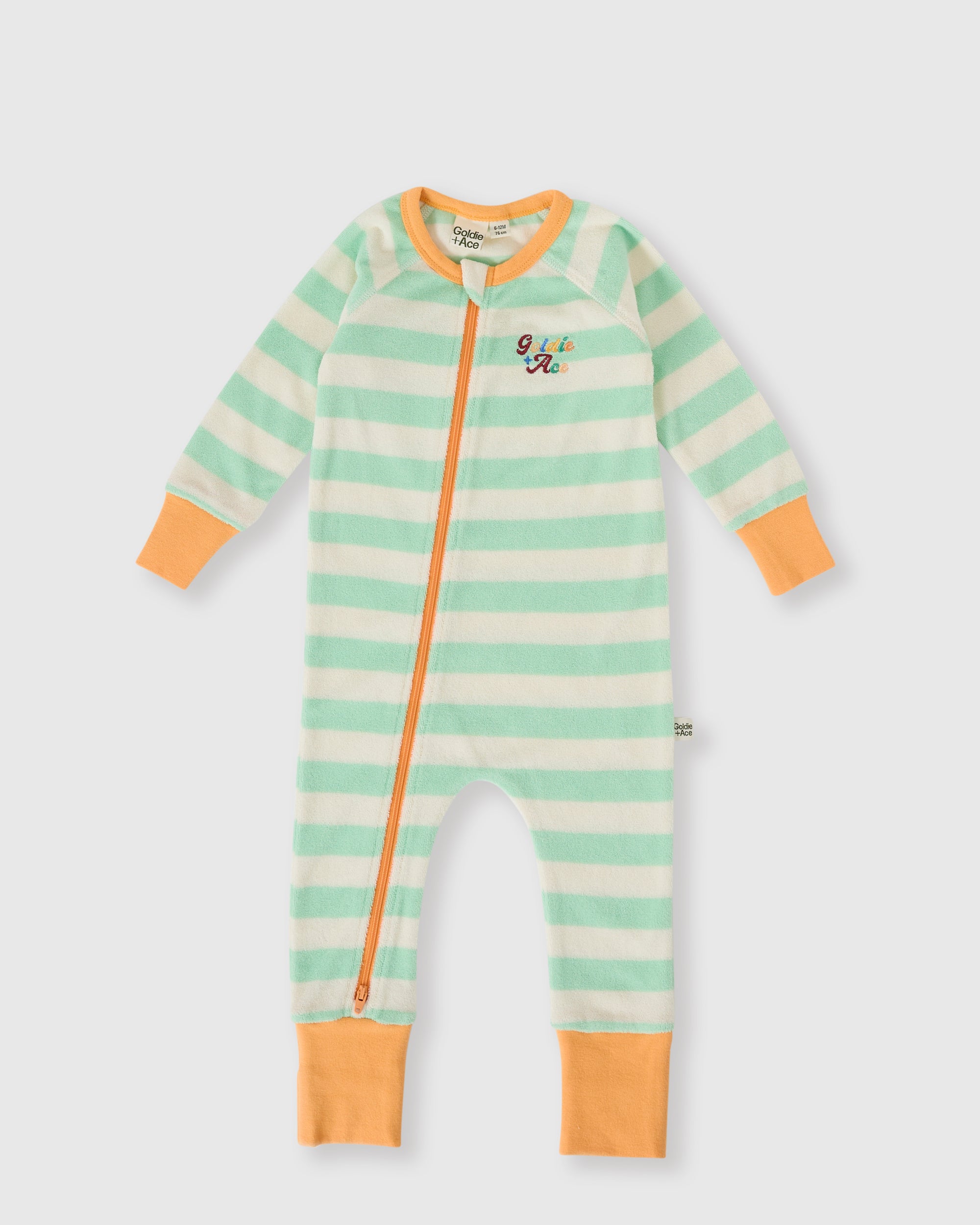 Goldie + Ace - Peas In A Pod Stripe Zipsuit