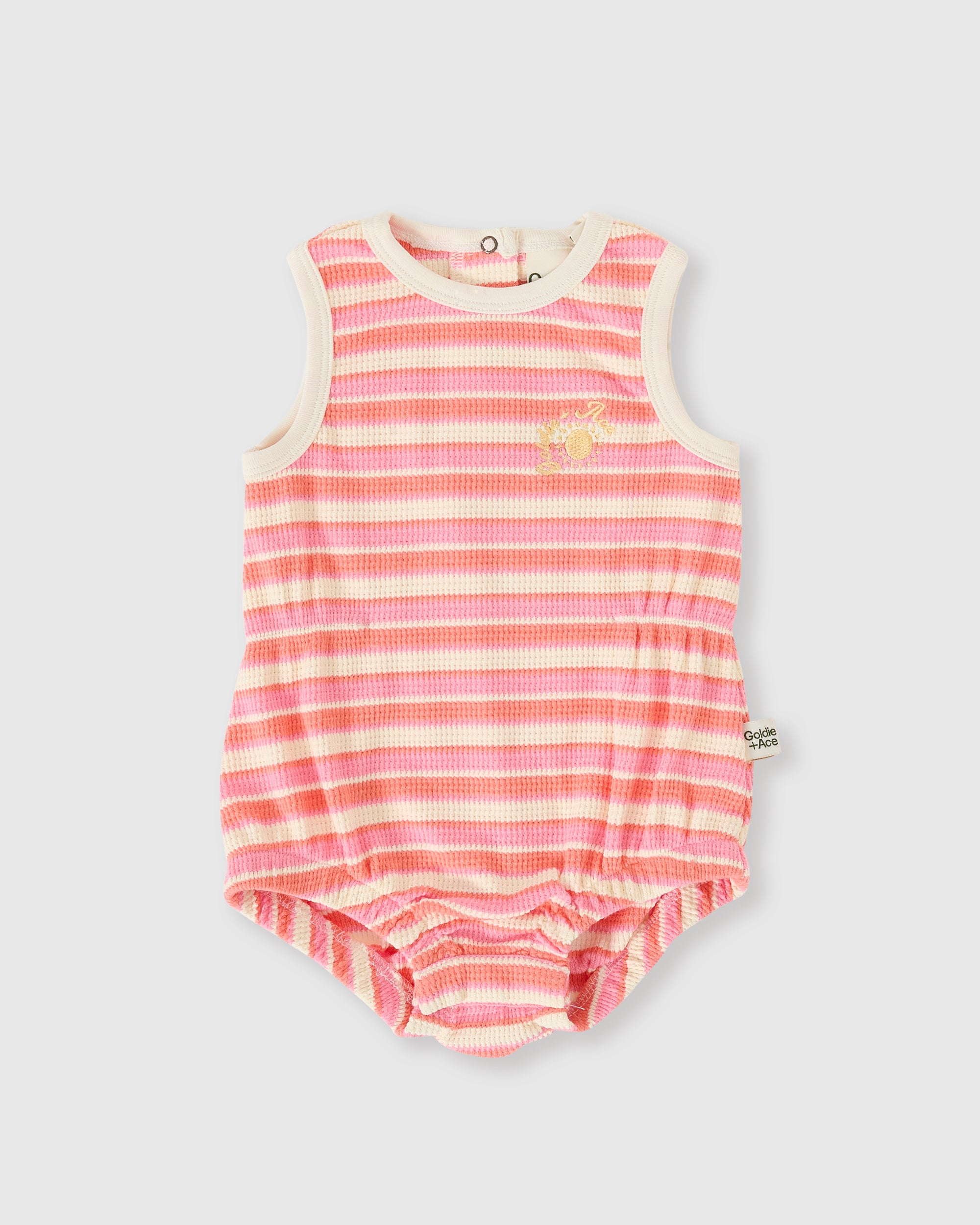 Goldie + Ace - Watermelon Stripe Bubble Romper