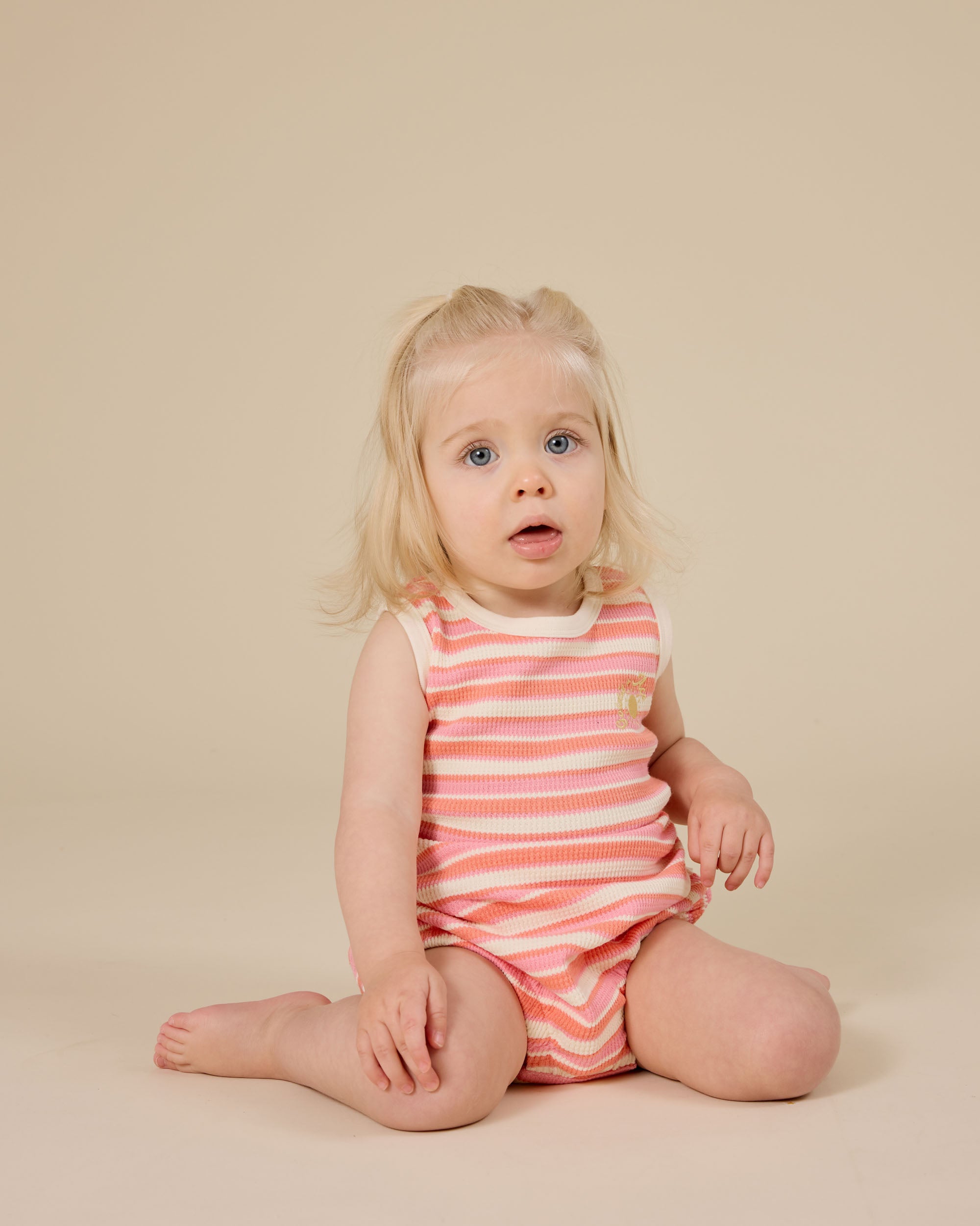 Goldie + Ace - Watermelon Stripe Bubble Romper