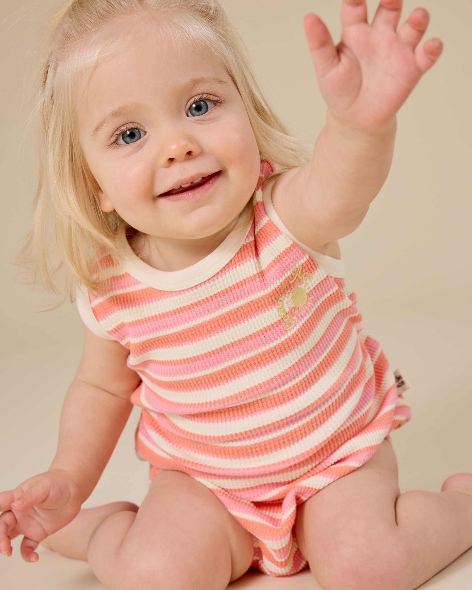 Goldie + Ace - Watermelon Stripe Bubble Romper