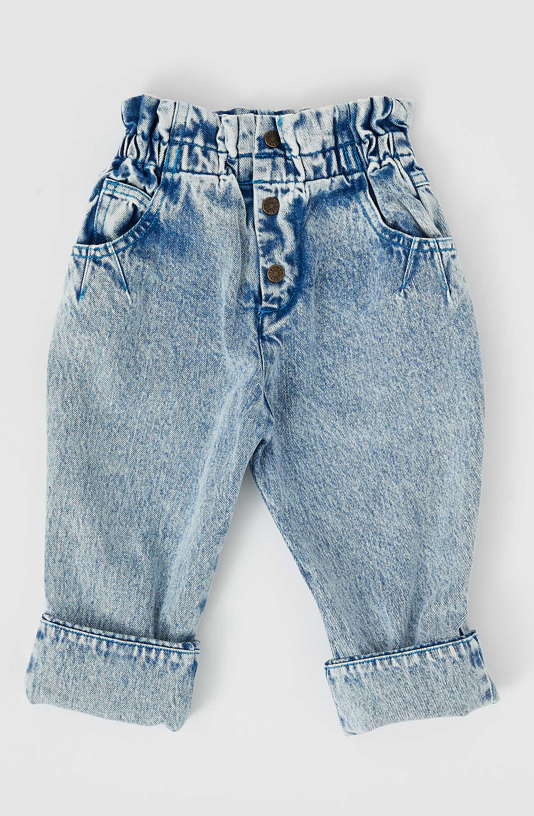 The millie paper bag jeans in light denim. 