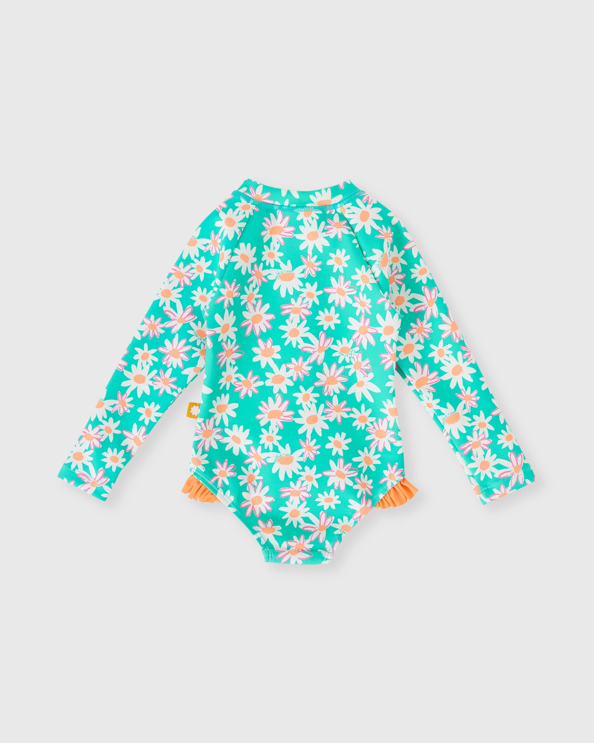 Goldie + Ace - Daisy Patch Long Sleeve Frill Swimsuit