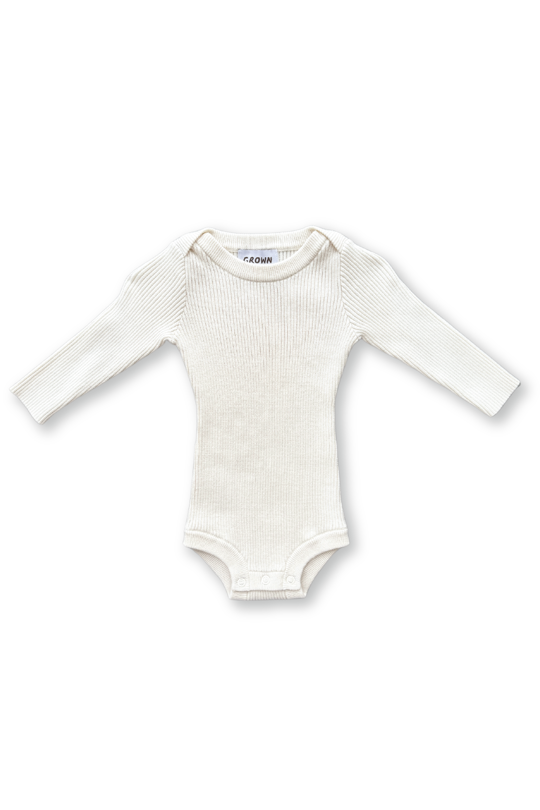 Grown ~ Organic Ribbed Bodysuit Raw