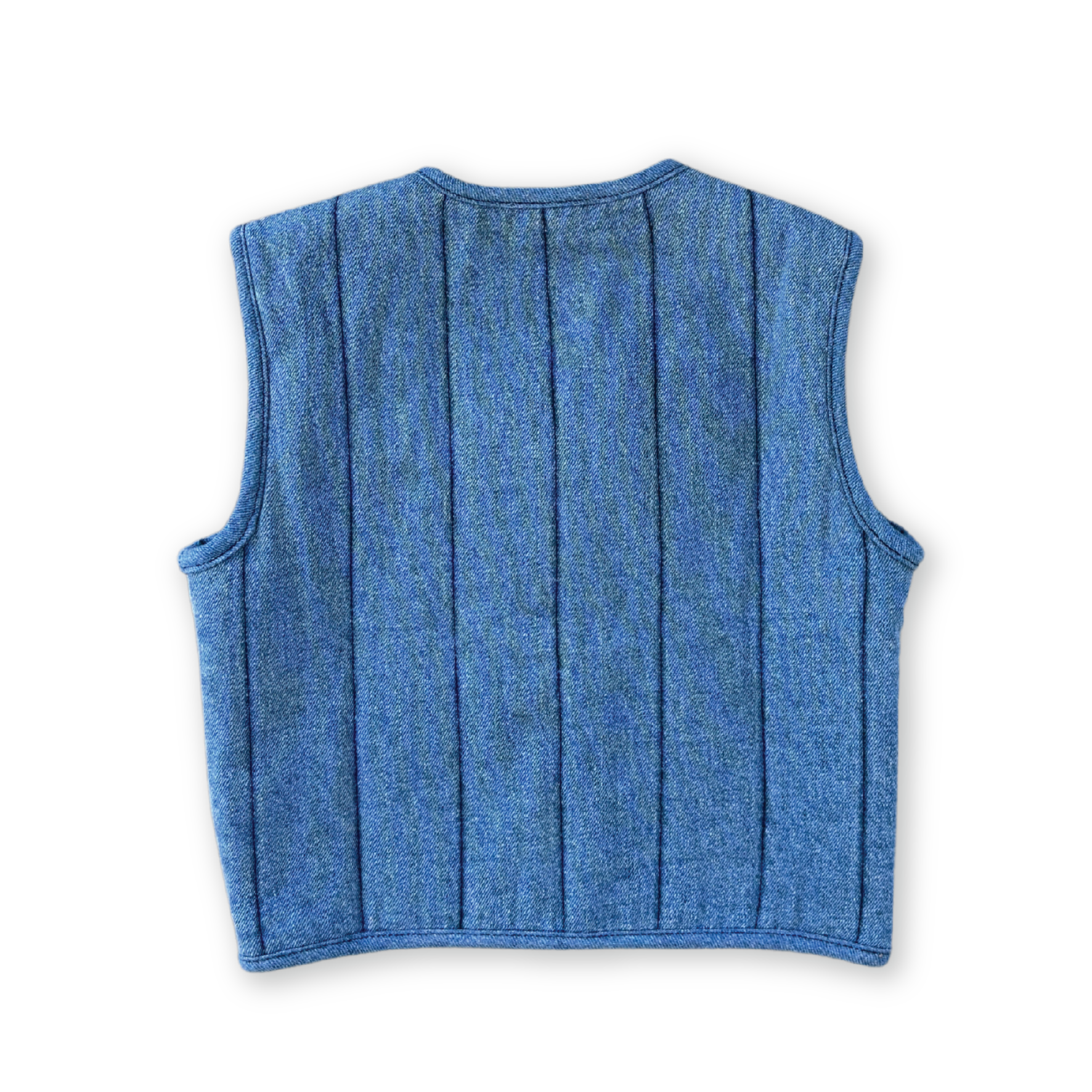 Grown - Quilted Reversible Vest Denim