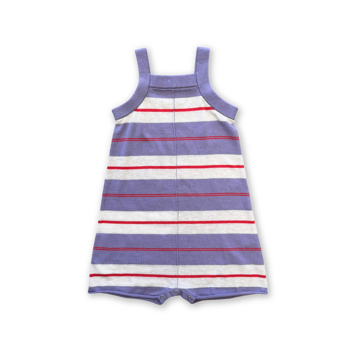 Grown - Organic Knitted Club Stripe Romper Mauve