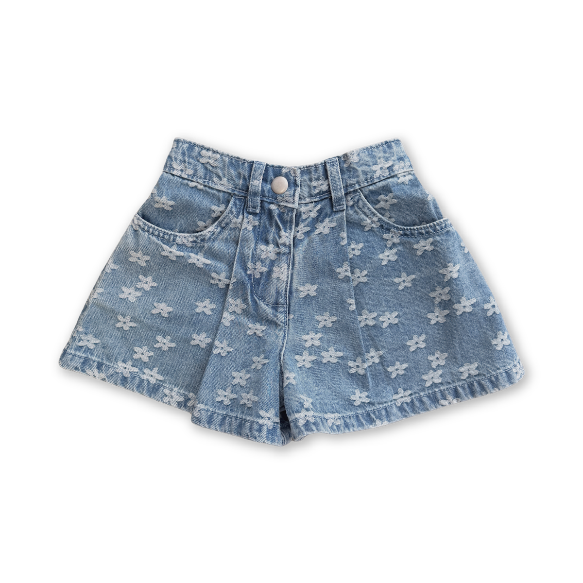 Grown - Daisy Denim Swing Shorts