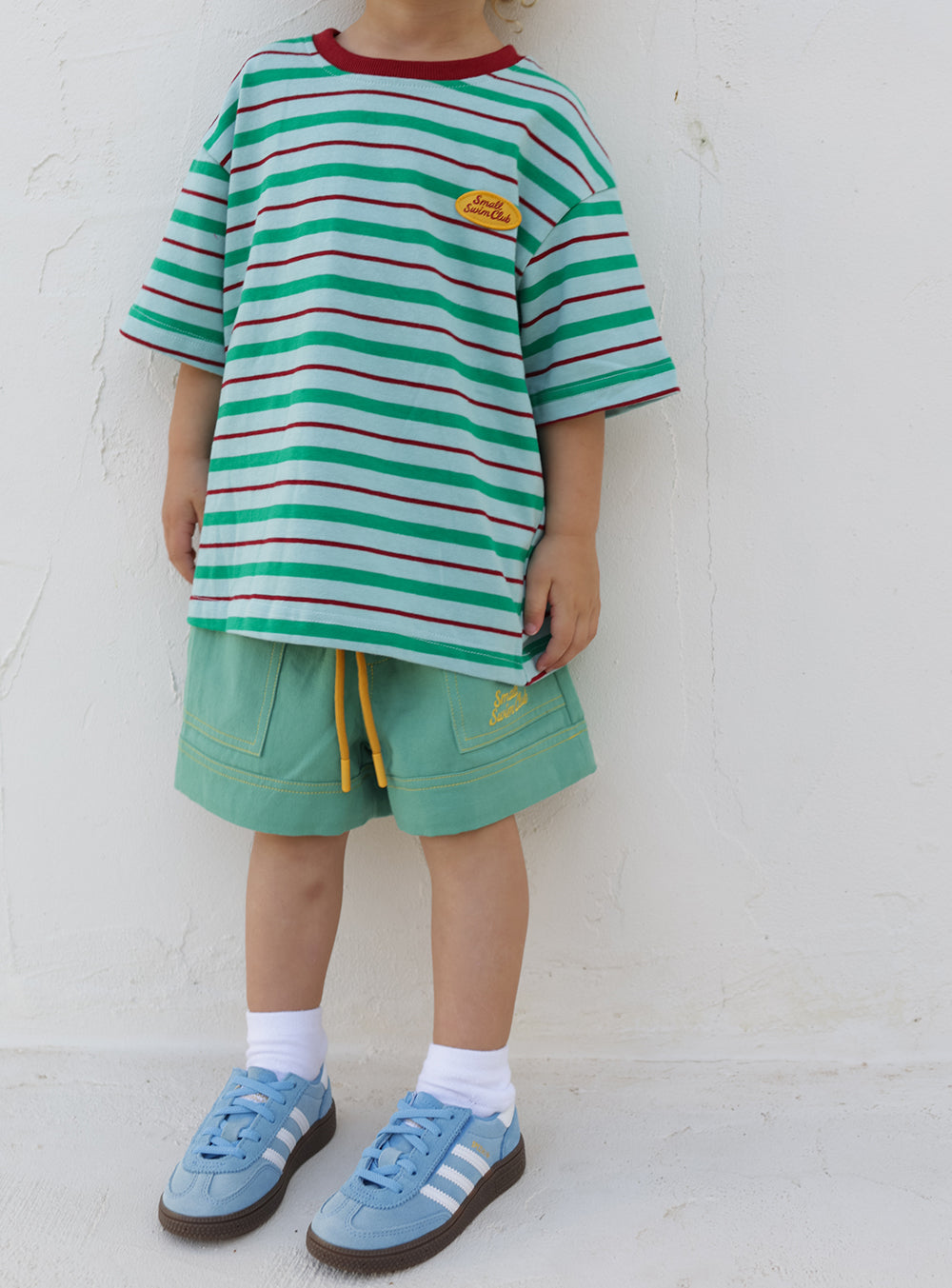 Small Swim Club - Green Stripe T-Shirt