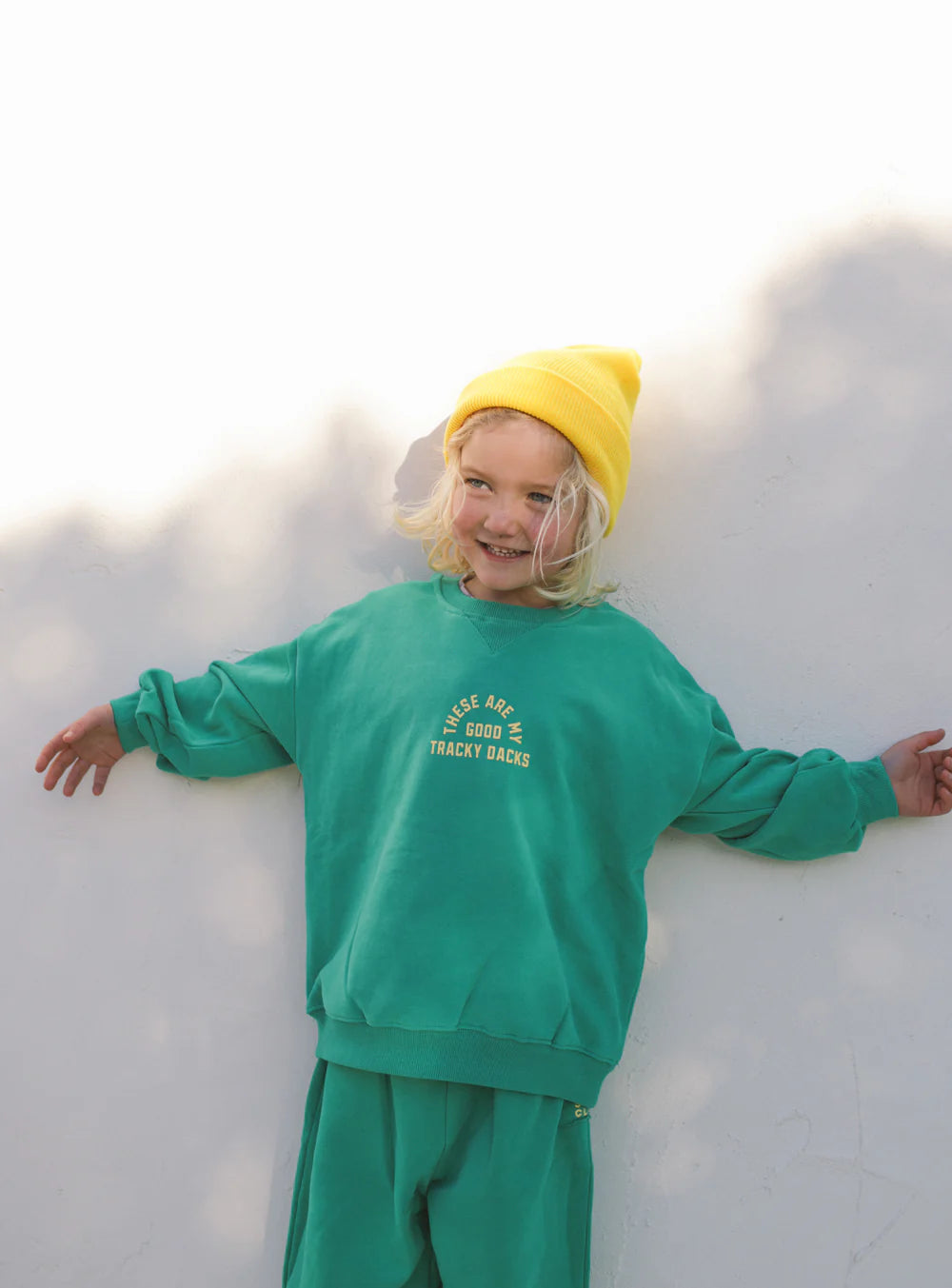Small Swim Club - Good Tracky Pullover Lemon/Lime