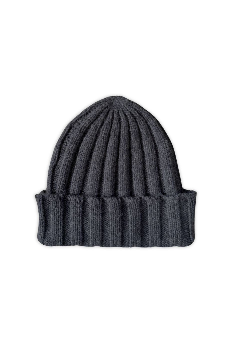 Grown - Merino Blend Rib Knit Beanie Charcoal