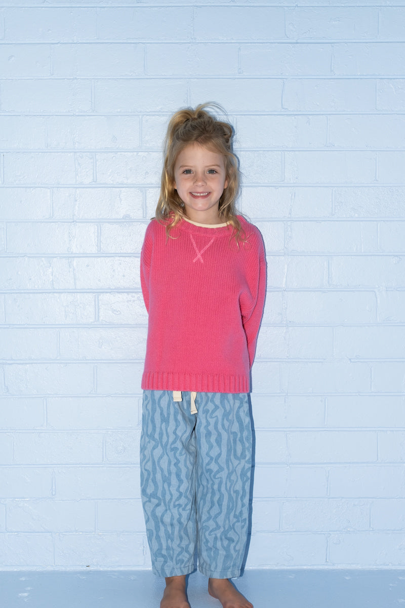 Grown - Merino Blend Knit Pull Over Raspberry