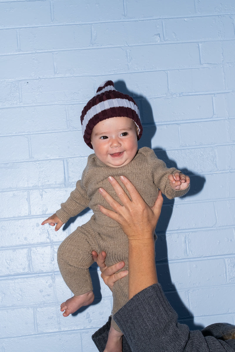 Grown - Organic Speckle Essential Knit Leggings Oatmilk