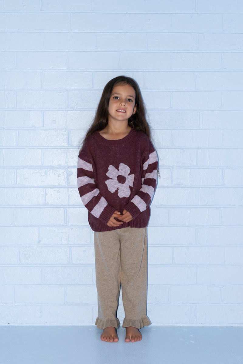 Grown - Bloom Knit Pull Over Plum