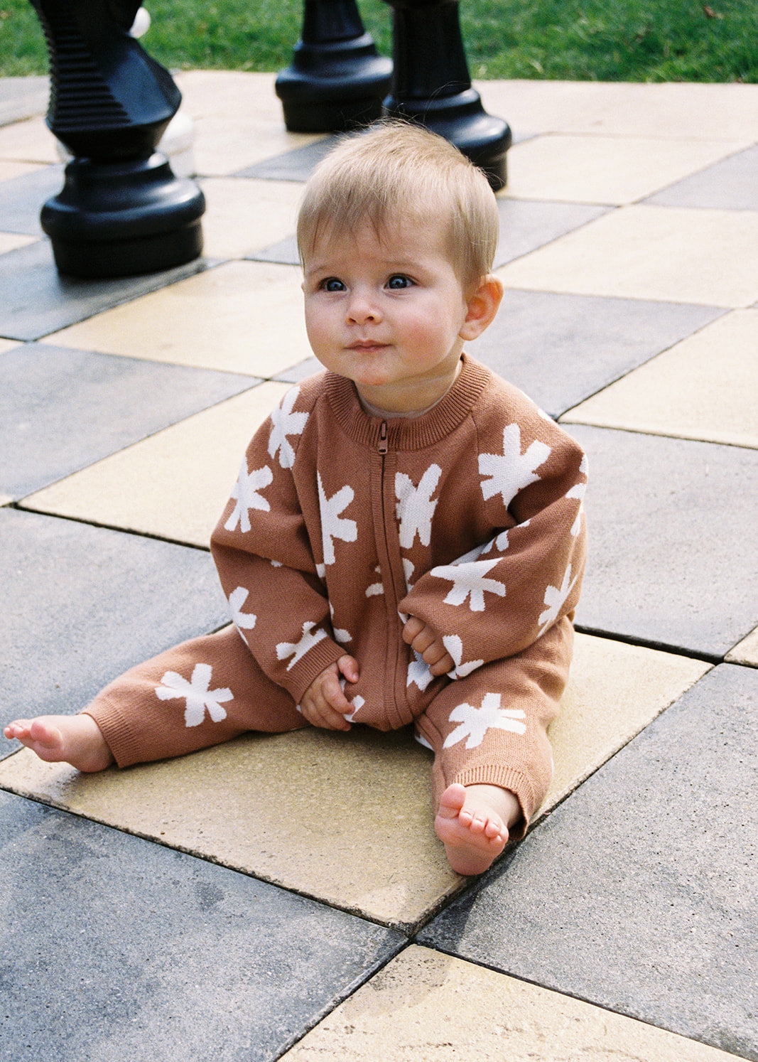 Grown - Organic Starlight Knit Zip Starsuit