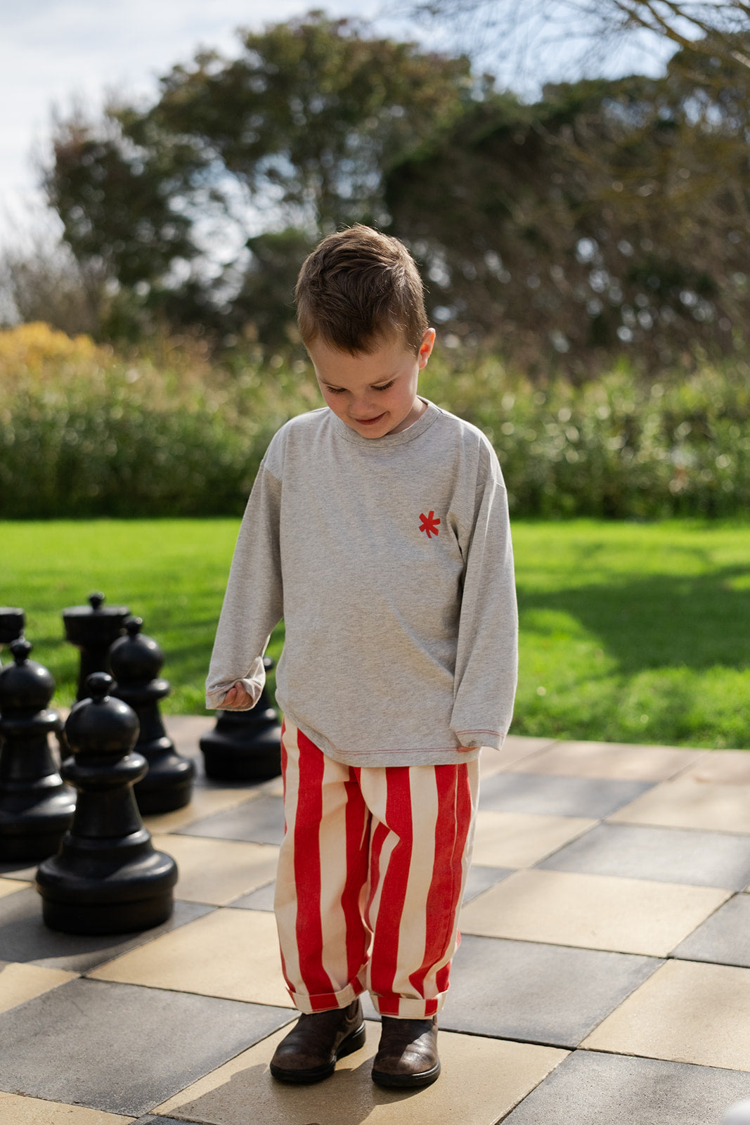Grown - Organic Have A Nice Day LS Tee Grey Marle