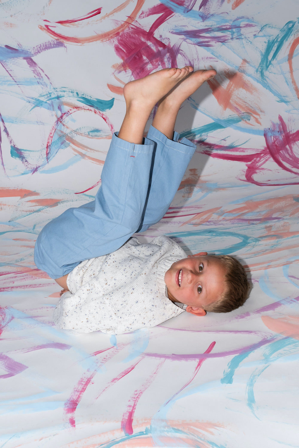 Grown - Organic Funfetti Knit Pull Over Surf