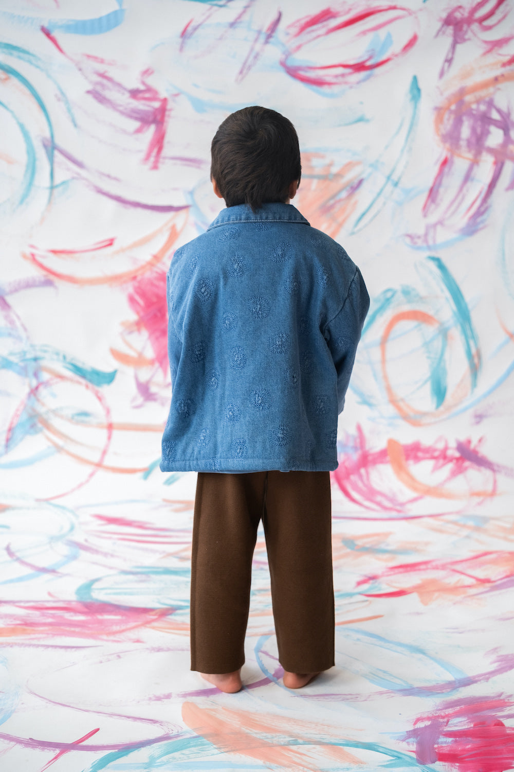 Grown - Quilted Swirl Denim Jacket