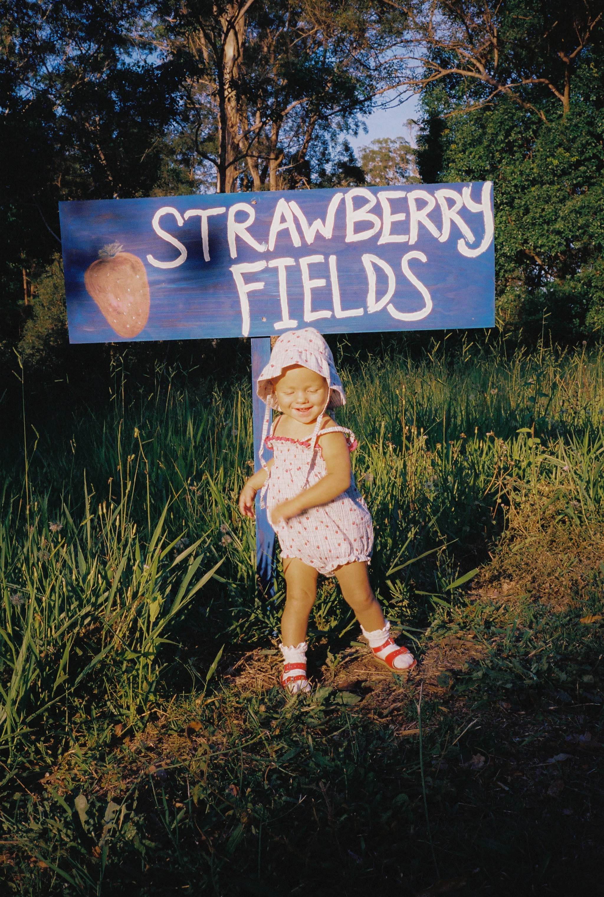 Poet Baby Sunhat Strawberry Check