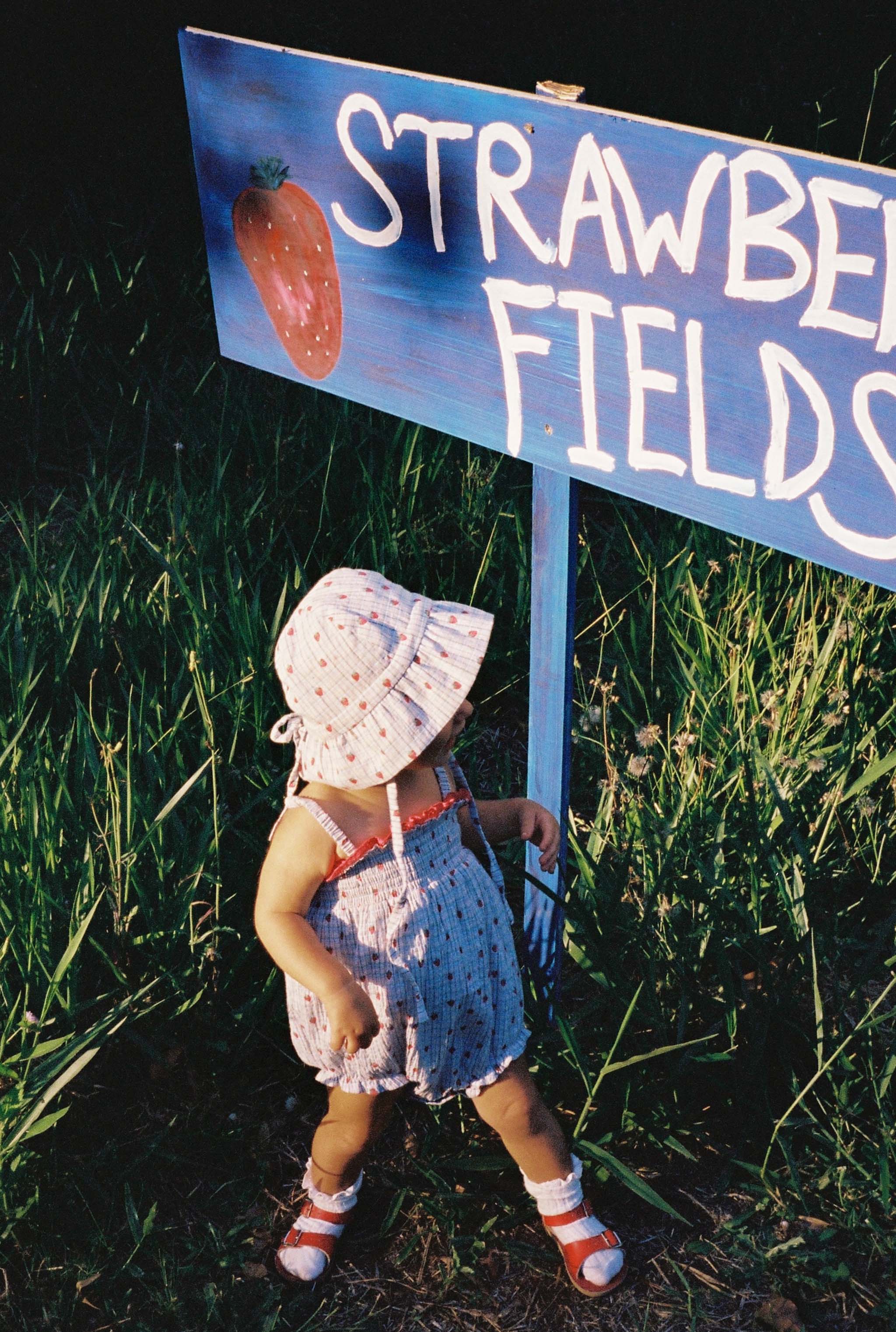 Poet Baby Sunhat Strawberry Check