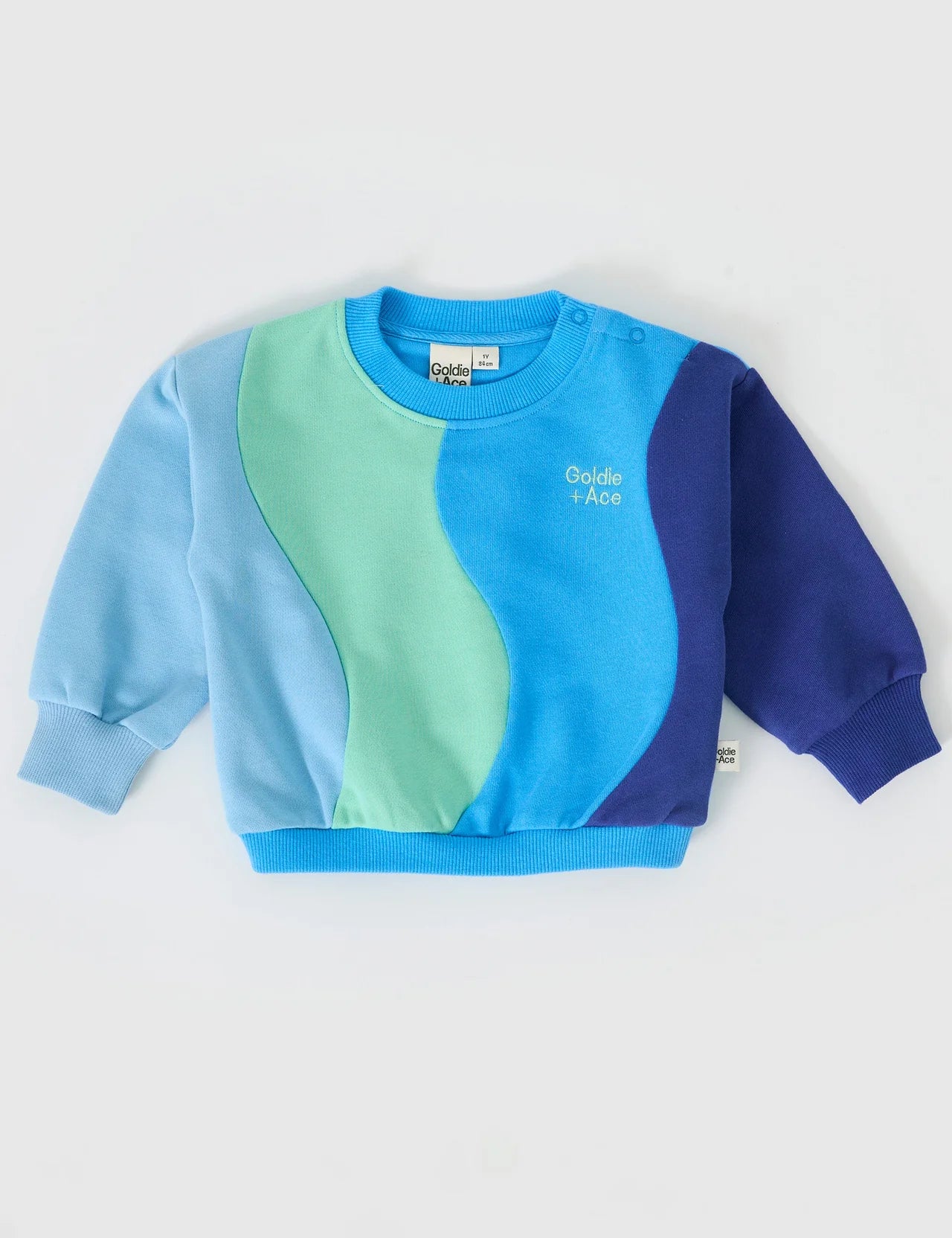 Goldie + Ace - Rio Wave Sweater Ocean Blue